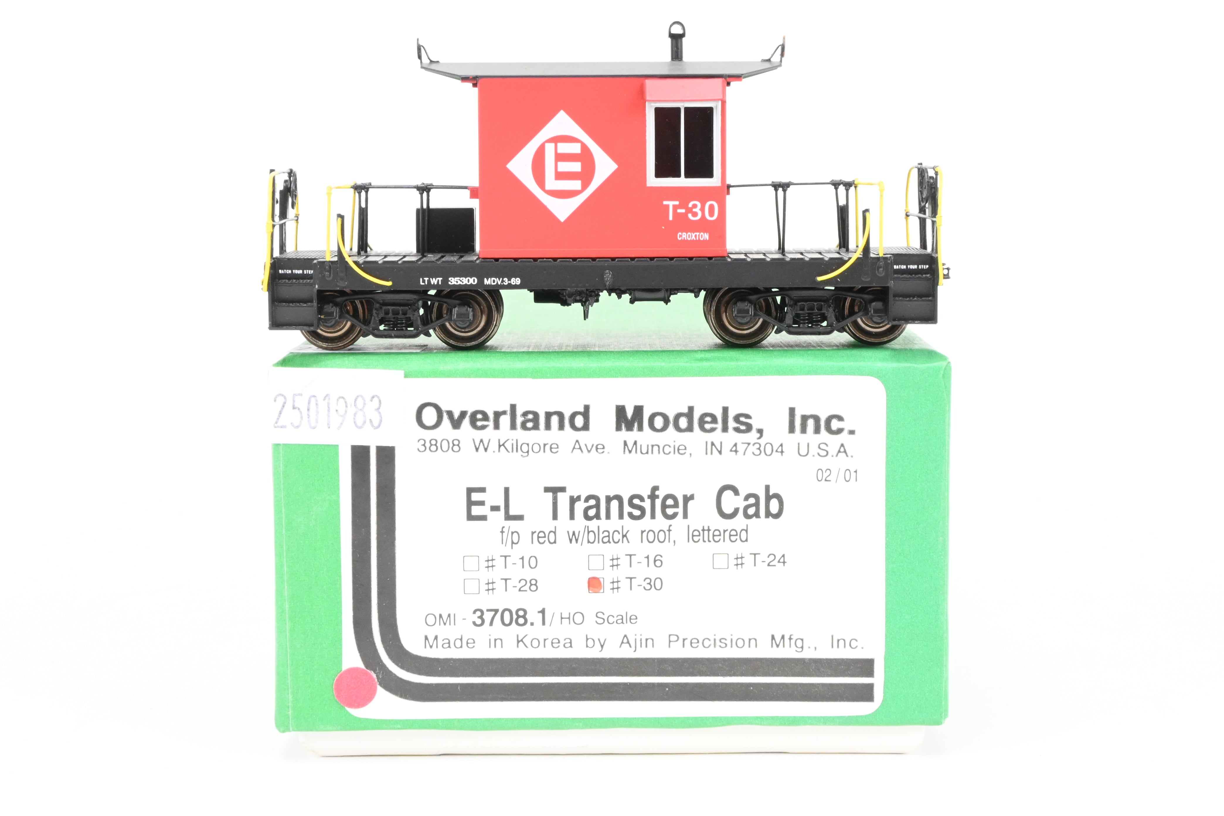 HO Brass OMI Erie Lackawanna Factory-Painted Transfer Caboose No. T-30
