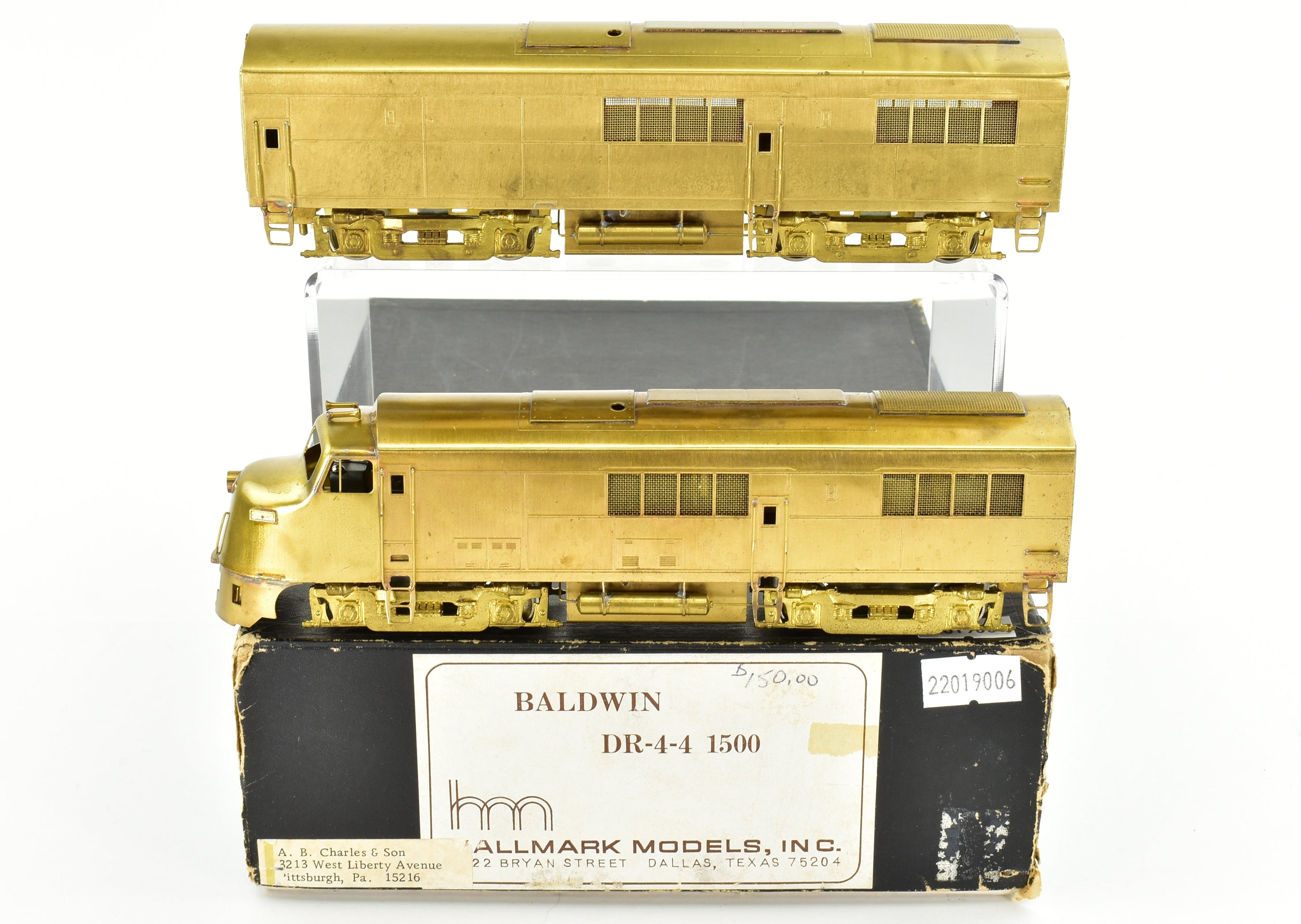 HO Scale Brass Baldwin DR-4-4-1500 Baby Face A/B Set by Hallmark Models