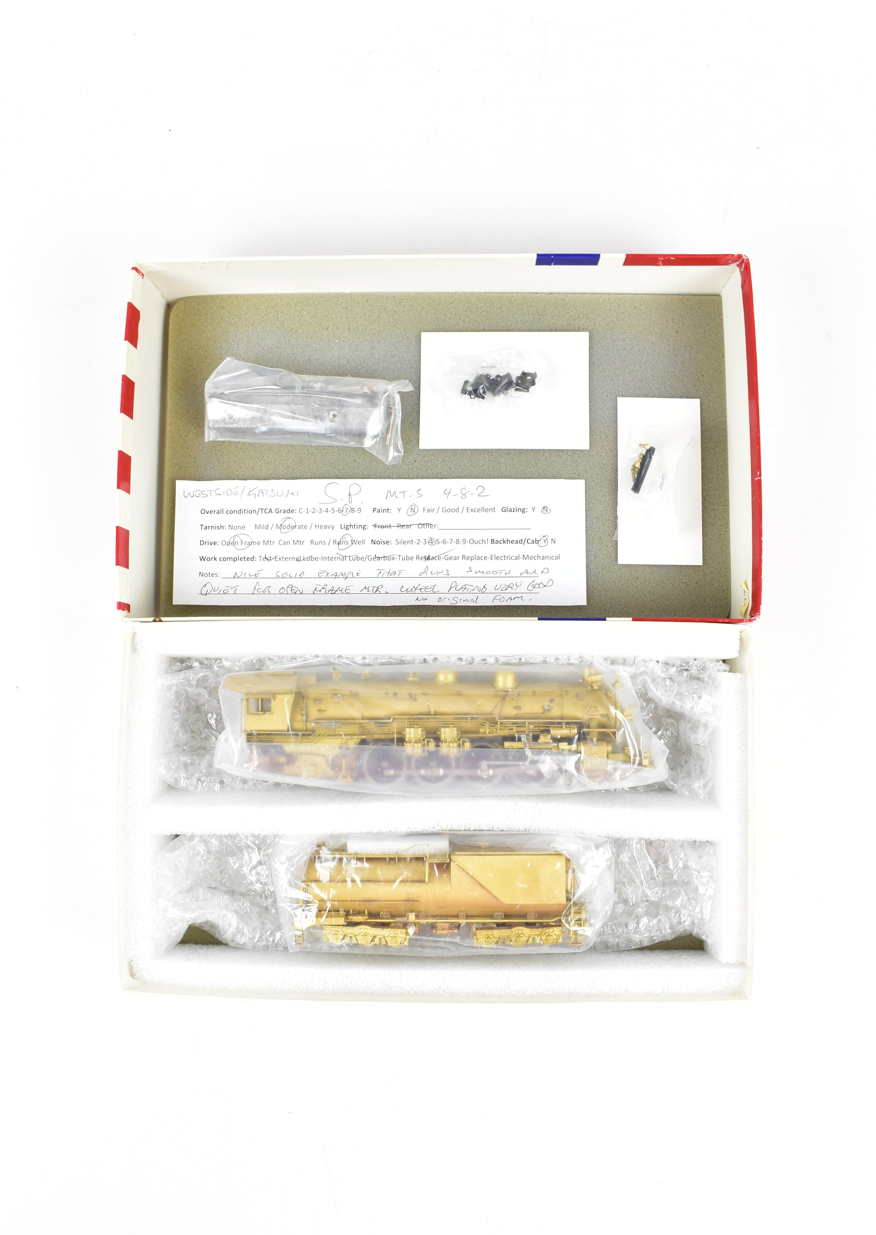 HO Scale Brass SP - Southern Pacific Class Mt - 5 4 - 8 - 2 Model by Westside Model Co.