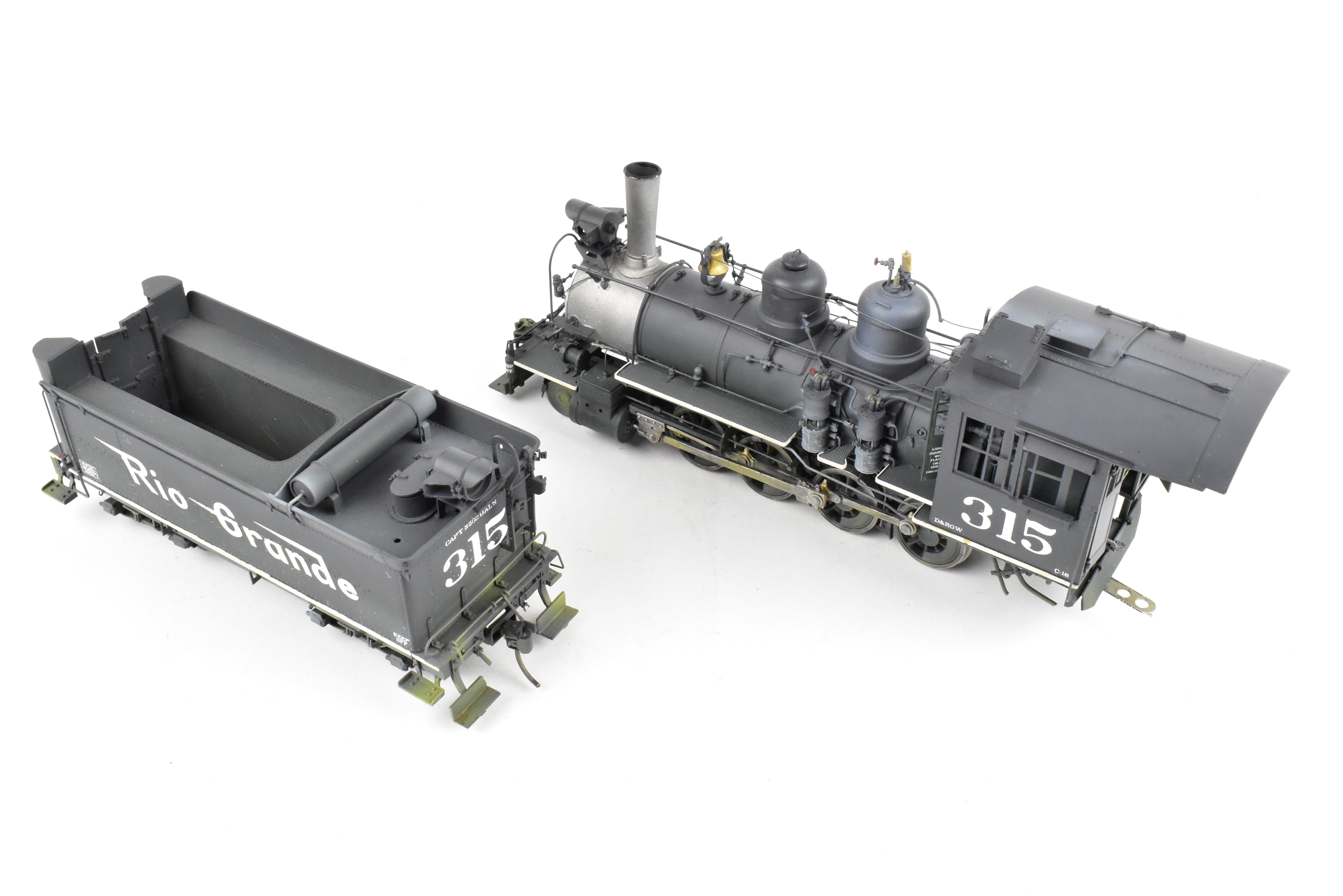 Brass OMI - Overland Models D&RGW C-18 2-8-0 #315 Weathered 1940s Switching Locomotive