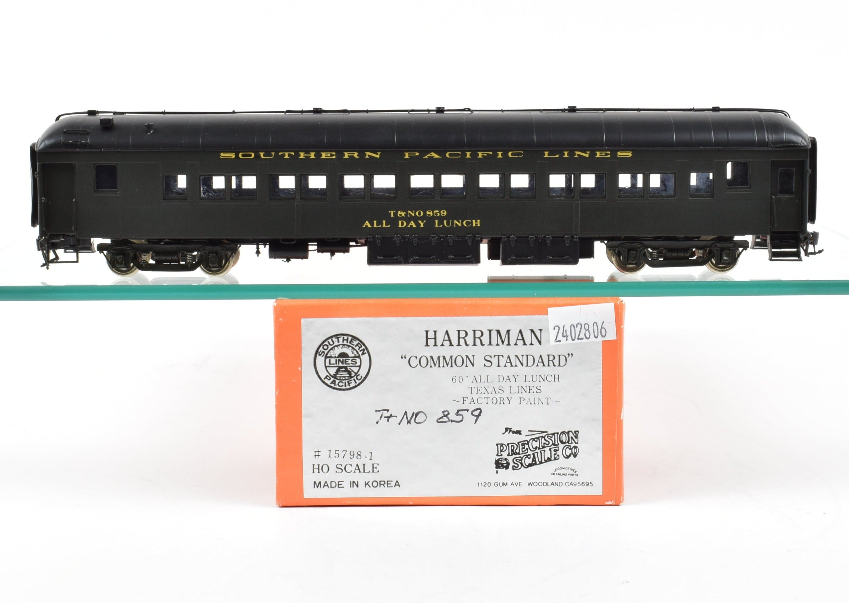 HO Scale Brass Precision Scale Co. 1994 Texas & New Orleans Lunch Car Model