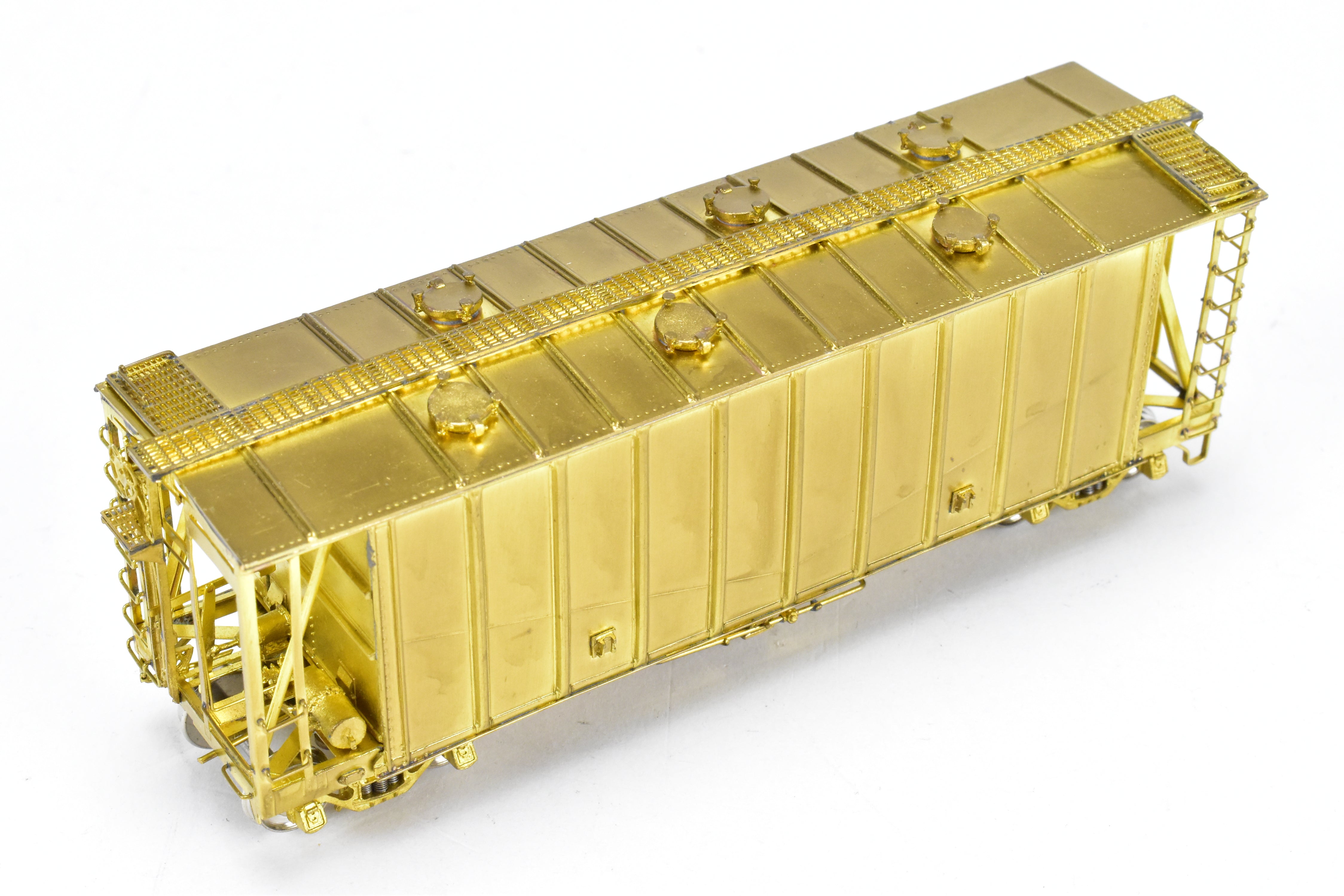 HO Scale Brass Airslide Covered Hopper Models by Overland Models, Inc. for Various Railroad Roads