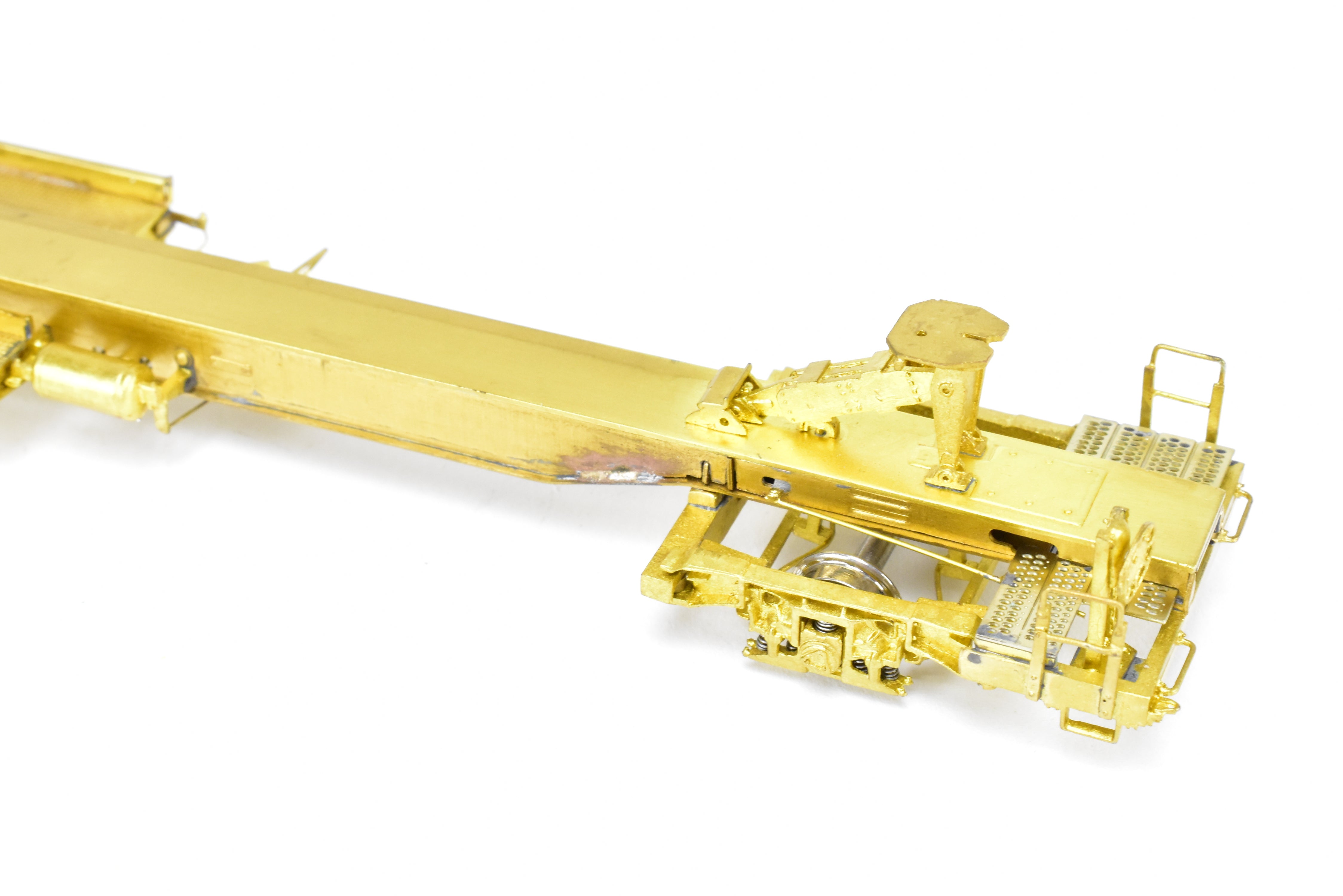 HO Scale Brass Model Railroad Car - Overland Models, Inc. (OMI) Representing Various Roads TTX - Trailer Train (TTUX) Thrall Front Runner 50' TOFC Car with National Unitruck