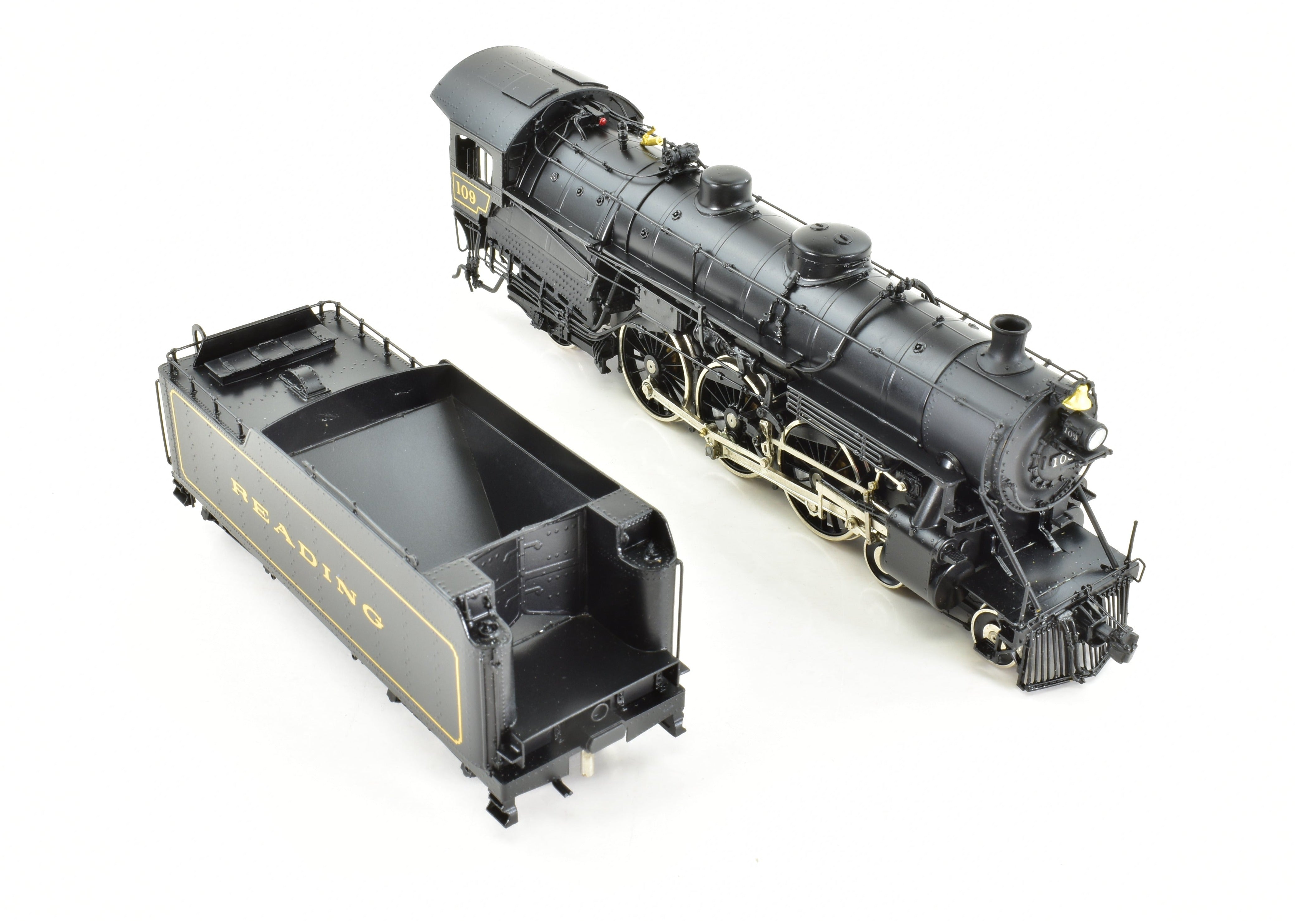 HO Scale Brass Model Train - Overland Models Reading G1Sa 4-6-2 FP Steam Locomotive No. 109