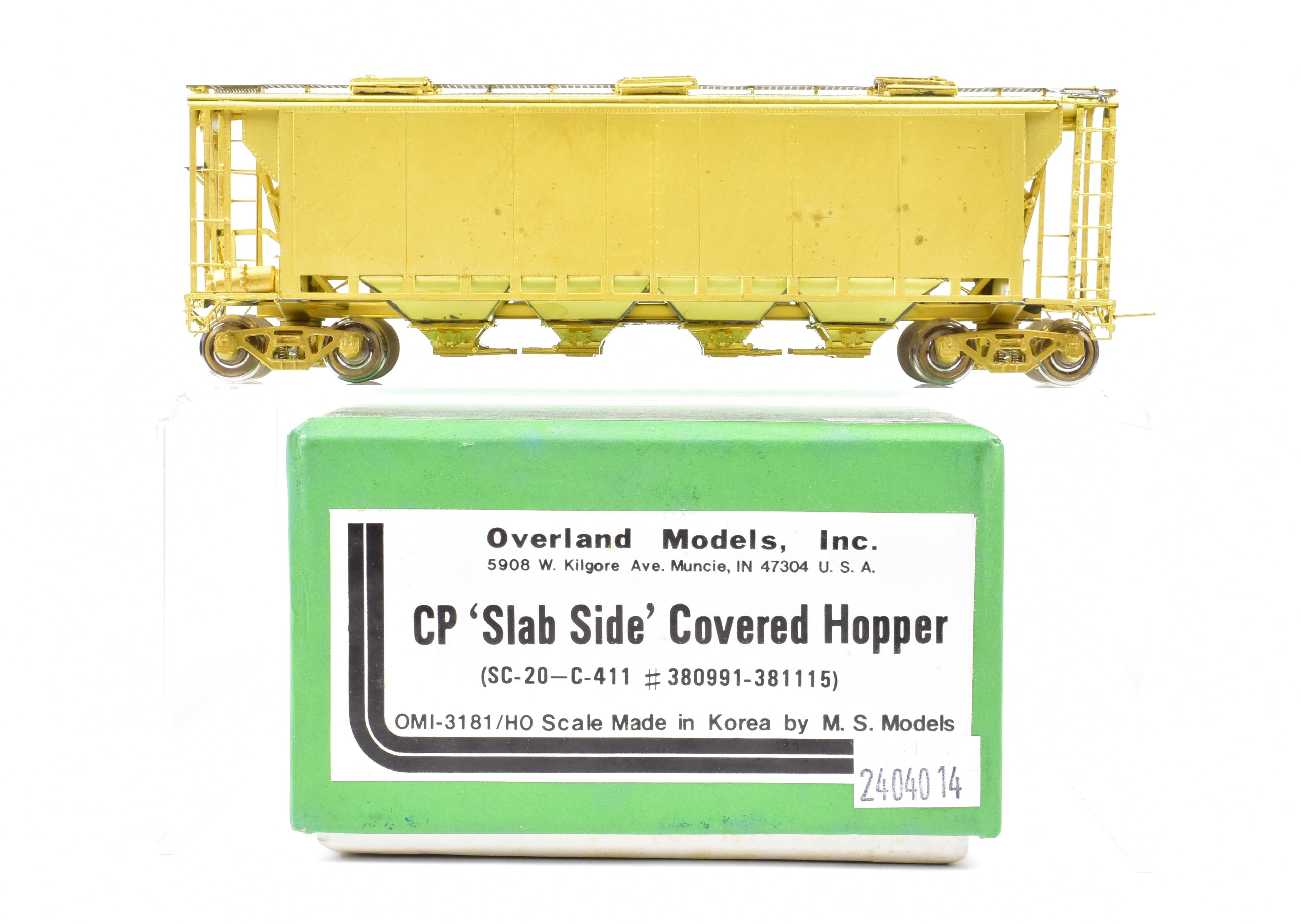 OMI HO Brass Canadian Pacific Slab Side Covered Hopper SC - 20 C411 Like - New Model