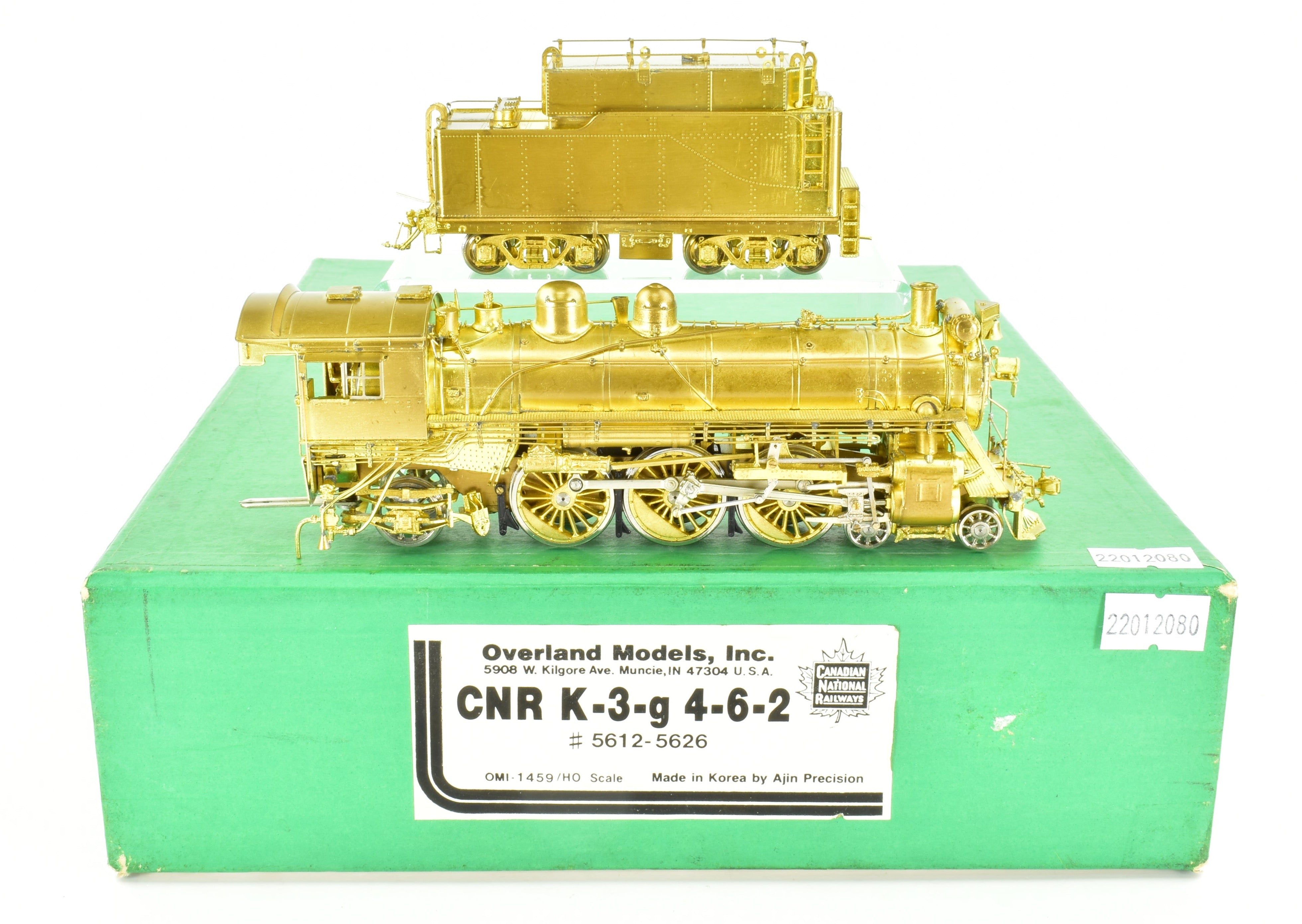 HO Scale Brass Model Train - Overland Models Canadian National Railway (CNR) K-3-g 4-6-2 Steam Locomotive, Numbers Ranging from #5612 to #5626