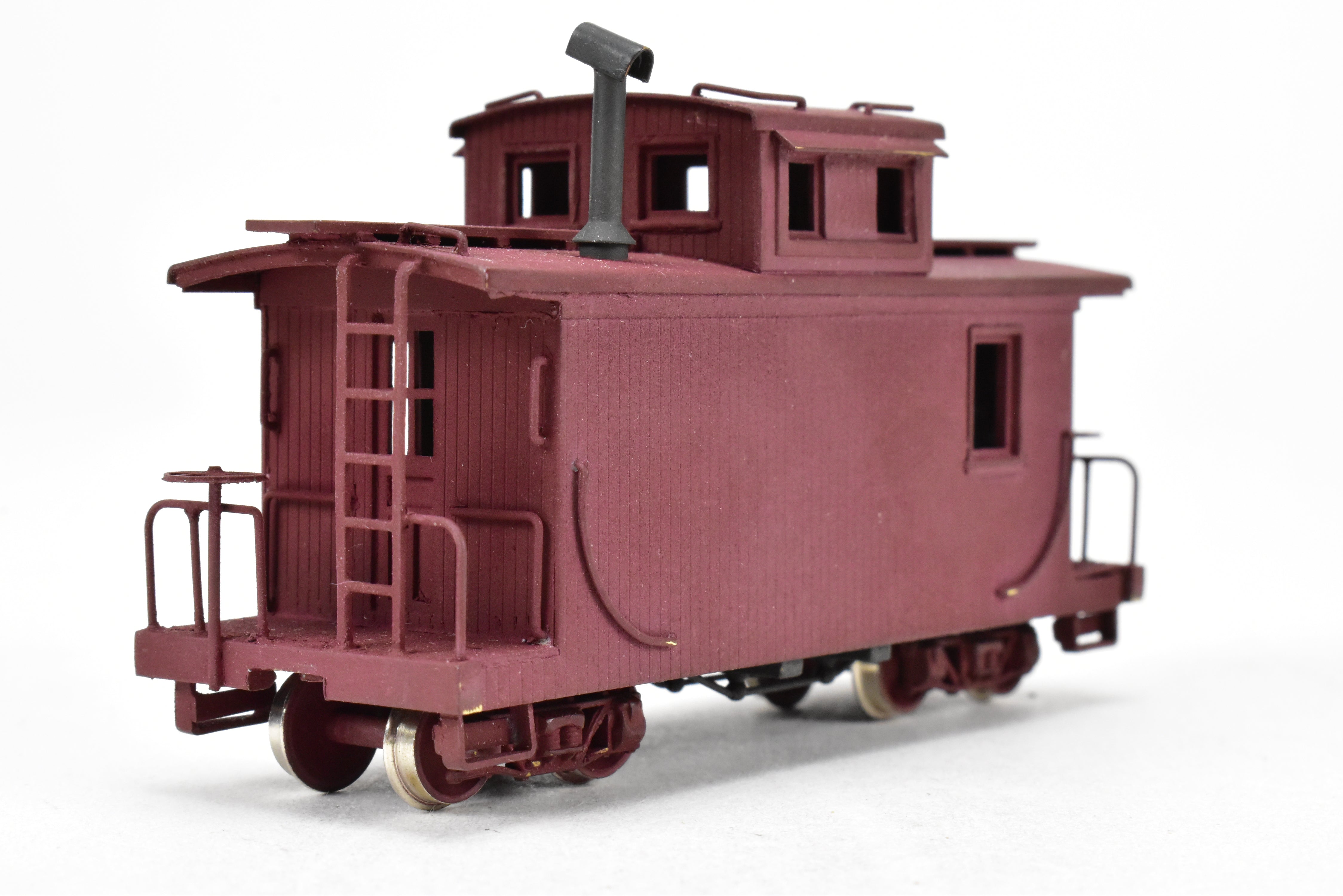 HOn3 Brass PFM - Denver & Rio Grande Western Unlettered Short Caboose in Red, No Box