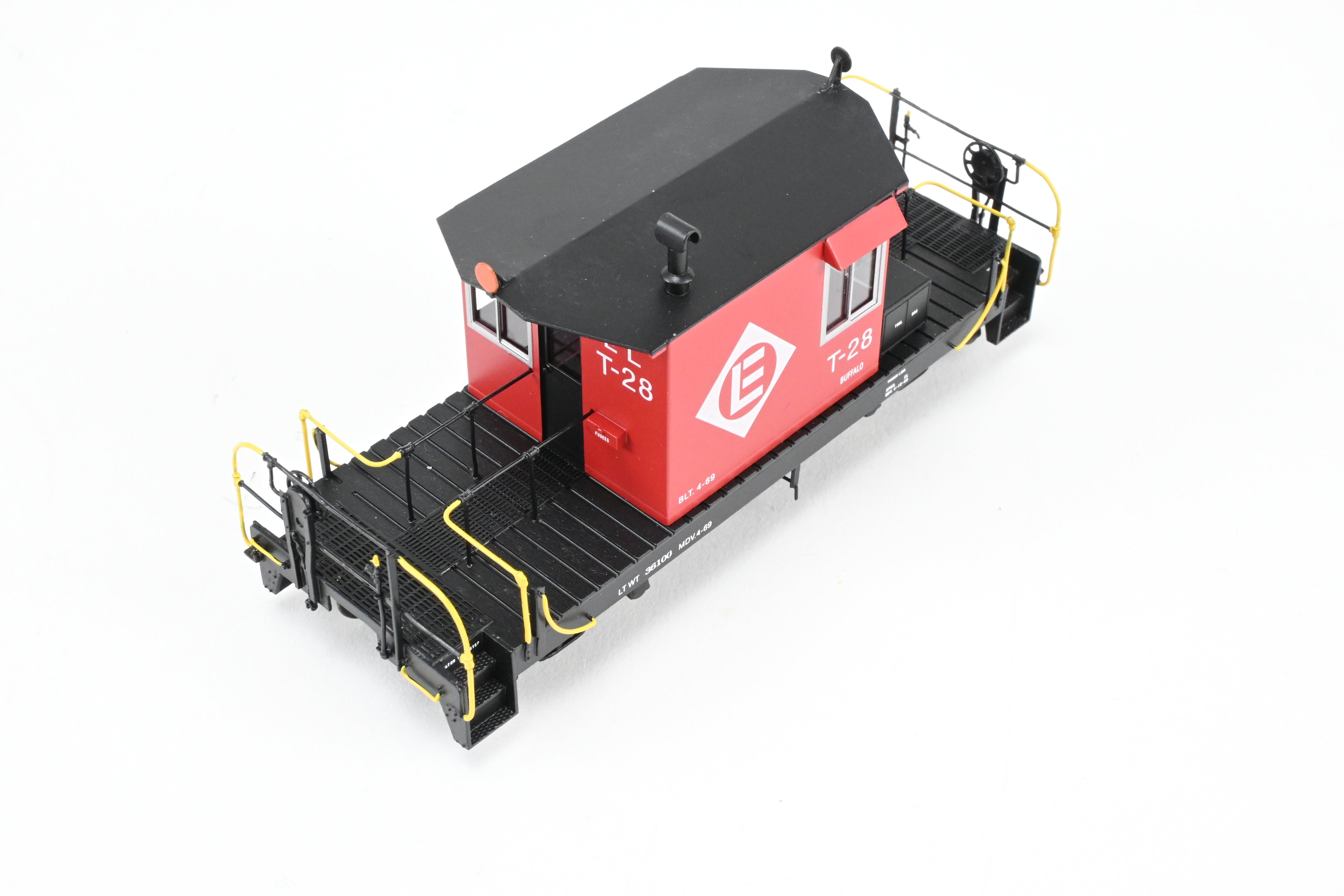 HO Scale Brass OMI - Overland Models, Inc. EL - Erie Lackawanna Transfer Caboose Factory - Painted and Numbered T - 28 for Model Trains