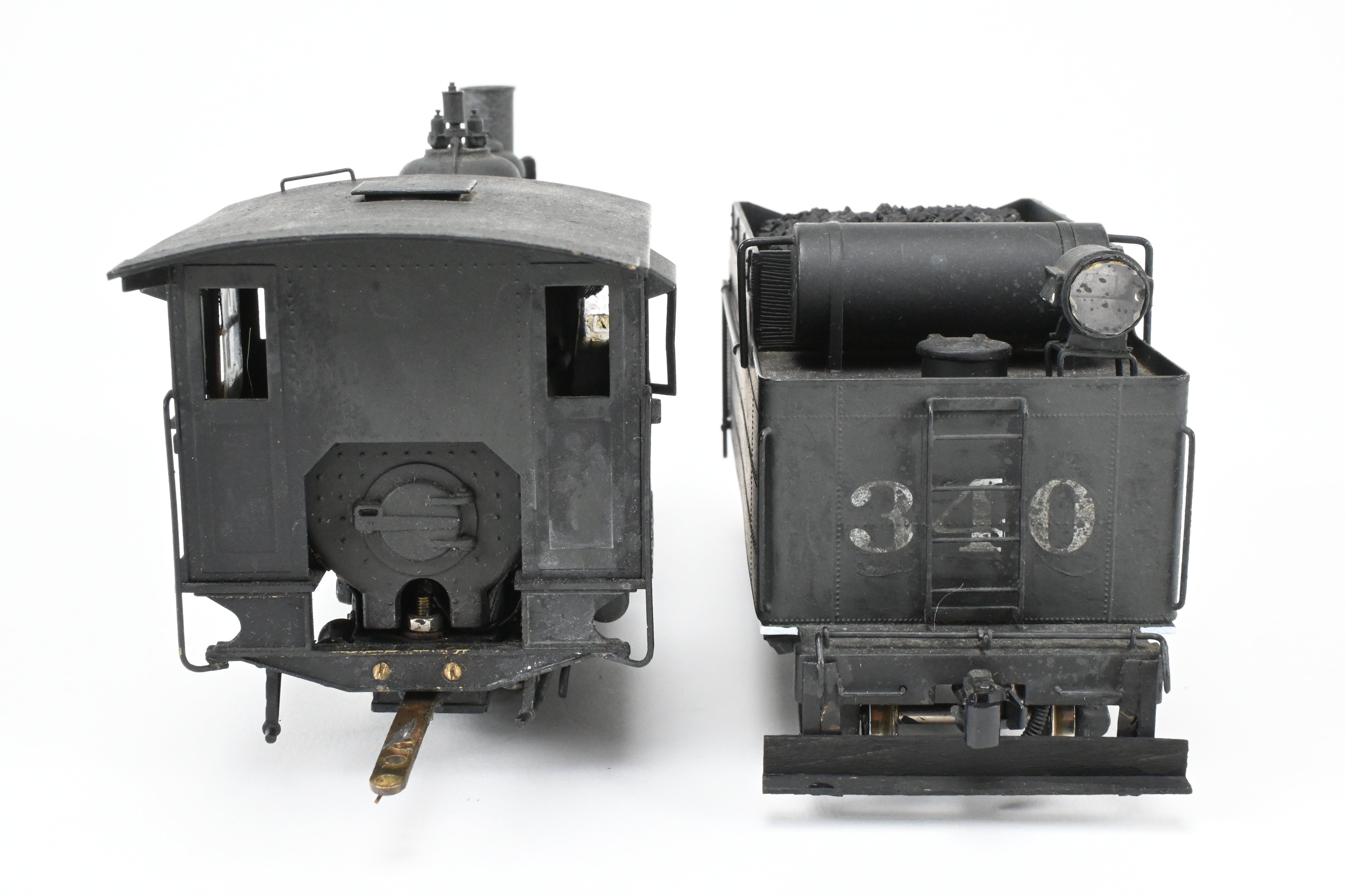 On3 Scale Brass Balboa Model Train - Denver & Rio Grande Western C-19 2-8-0 Class, Weathered CP #340 Replica