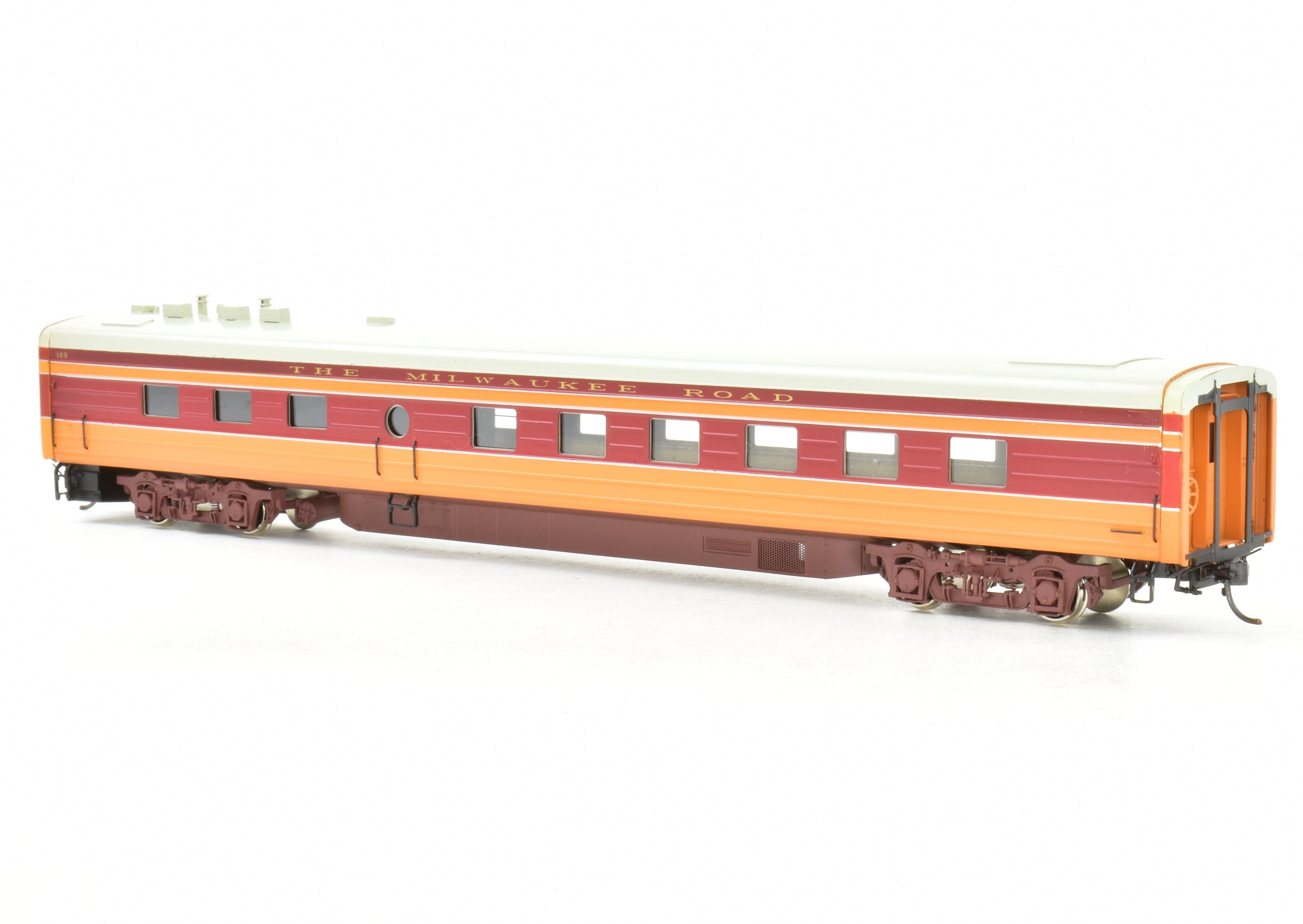 HO Scale Brass Model Train Set - Precision Scale Co. Milwaukee Road 1939 Hiawatha 9 - Car Factory - Painted Set