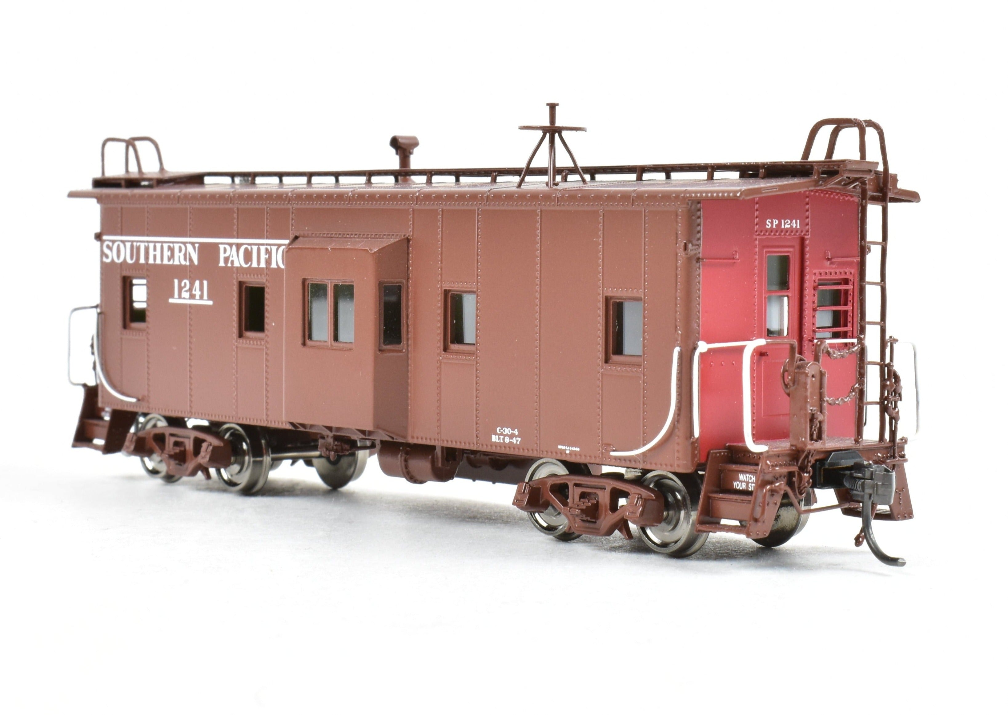HO Scale Brass Caboose - Challenger Imports SP - Southern Pacific Class C - 30 - 4 BW, Featuring FP No. 1241