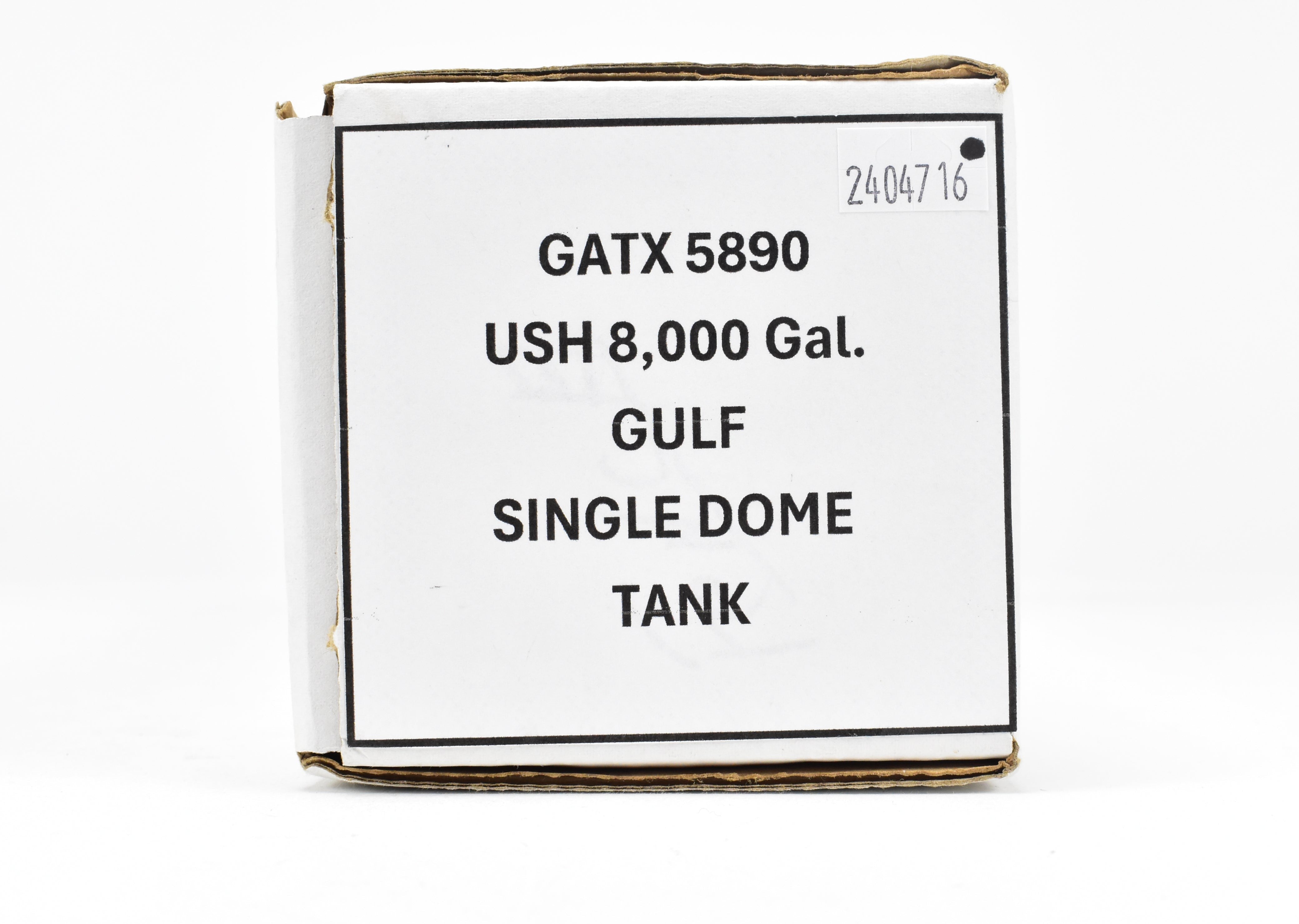 O Scale Model Train - Brass U.S. Hobbies GATX General American 8,000 Gallon Single - Dome Tank Car for Canadian Pacific (CP), Custom - Painted Gulf Oil Corporation Style (GATX 5890), Without Original Box