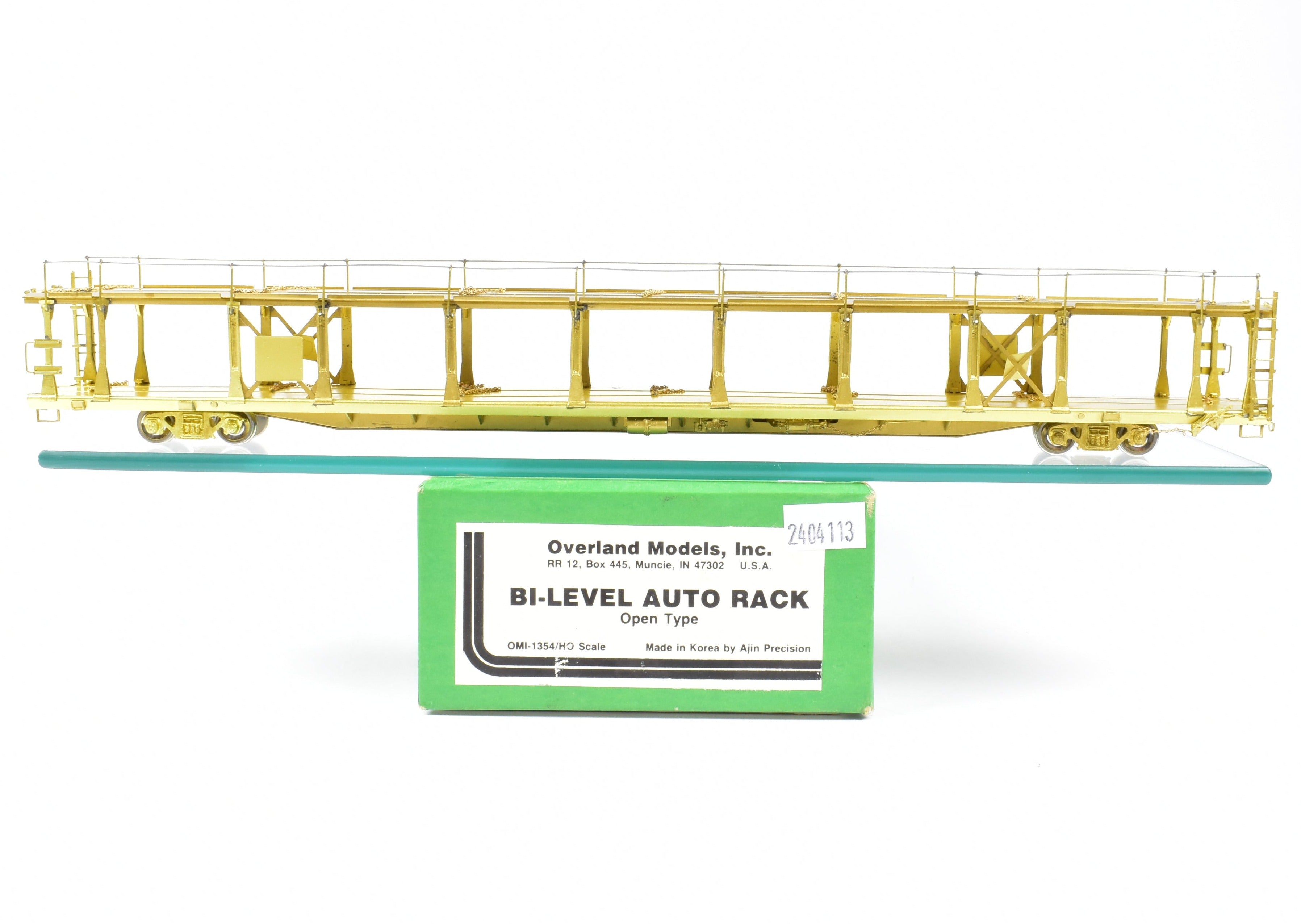 HO Brass Bi - Level Open Auto Rack by OMI Overland Models, Inc. for Various Roads