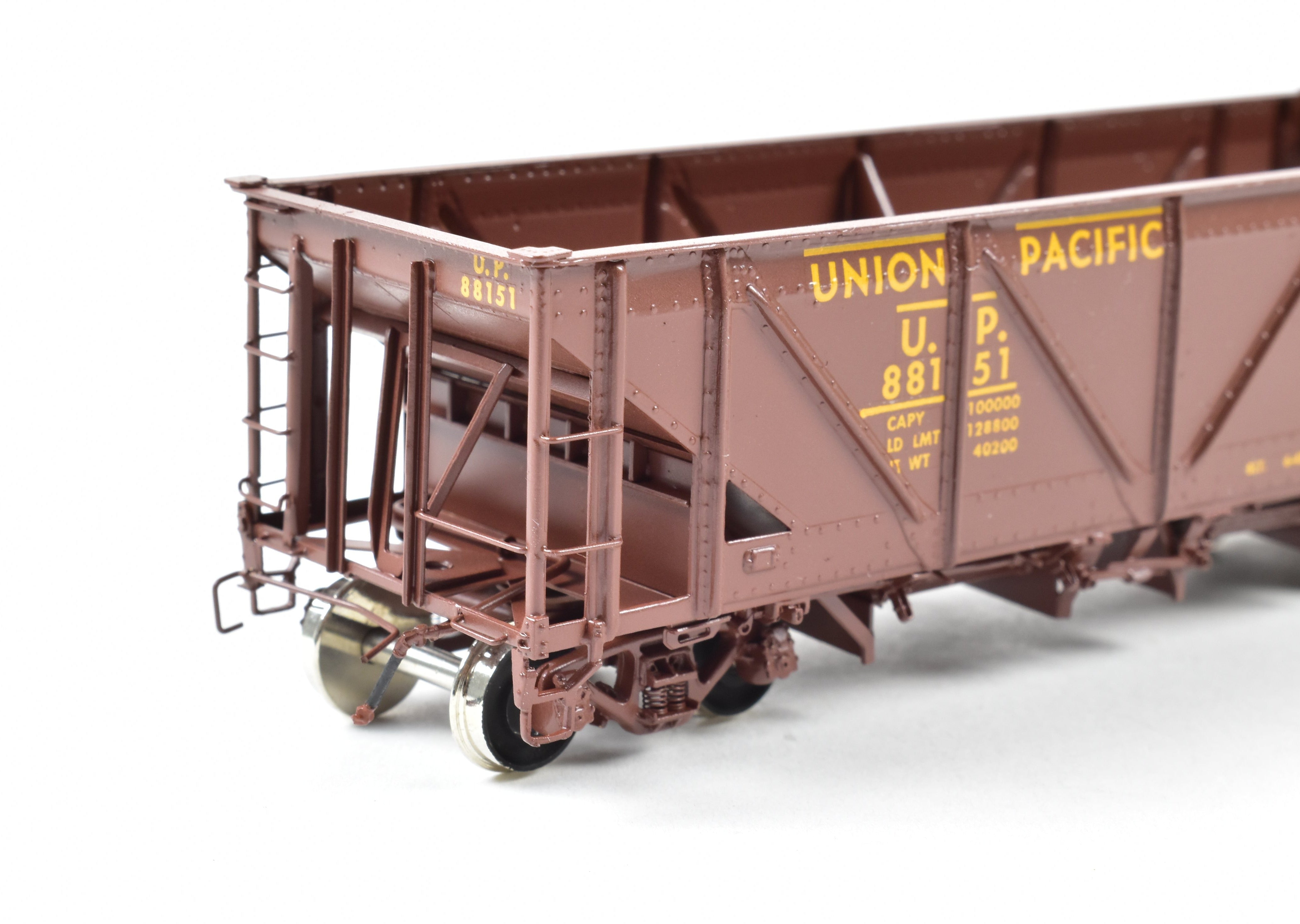 HO Scale Brass Freight Car - OMI (Overland Models, Inc.) Union Pacific Hart Selective Ballast & Coal Car HK - 50 - 5 FP, Ideal for Model Railroading