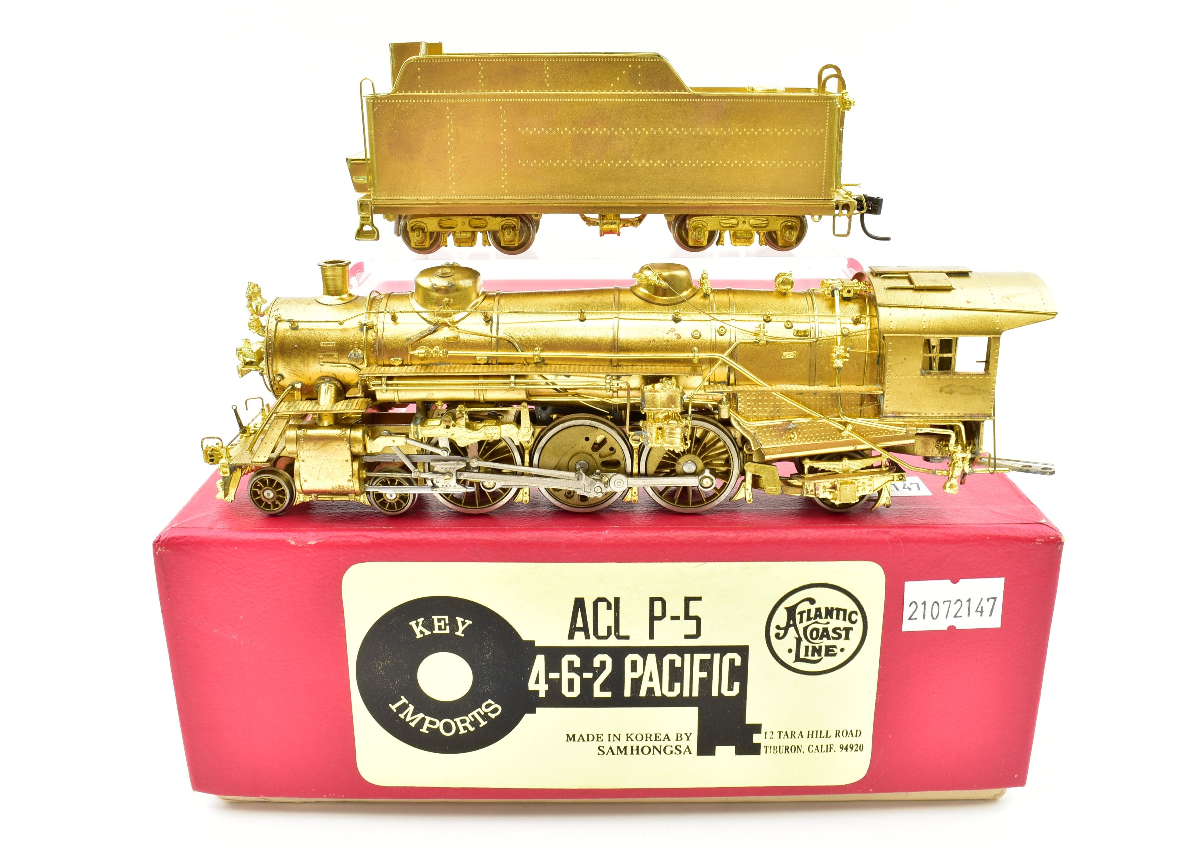 High - Quality HO Scale Brass Key Imports ACL - Atlantic Coast Line P - 5 4 - 6 - 2 Pacific Steam Locomotive Model