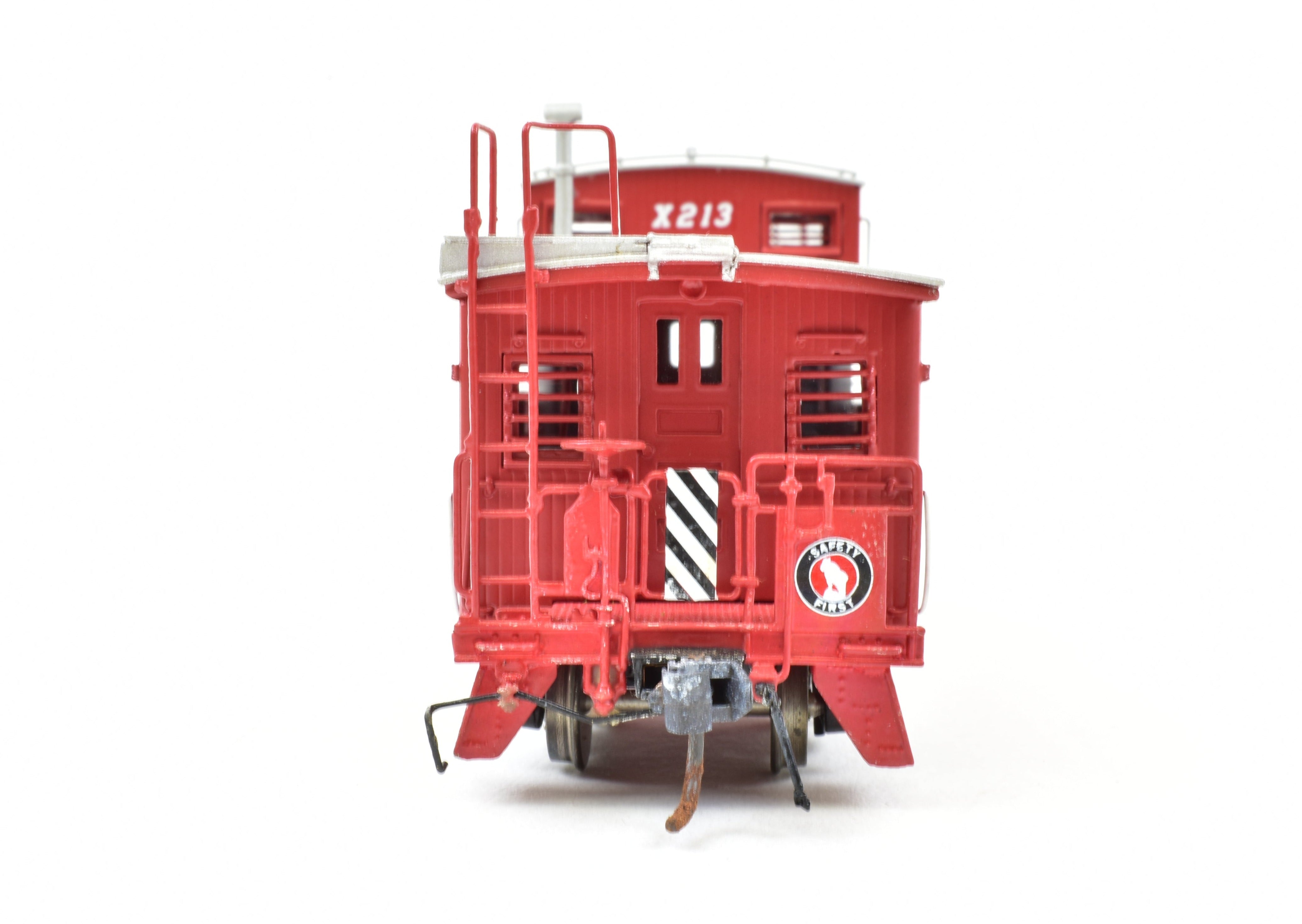 HO Brass OMI Overland Models' Great Northern 30' Factory - Painted Wood Caboose No. X - 213