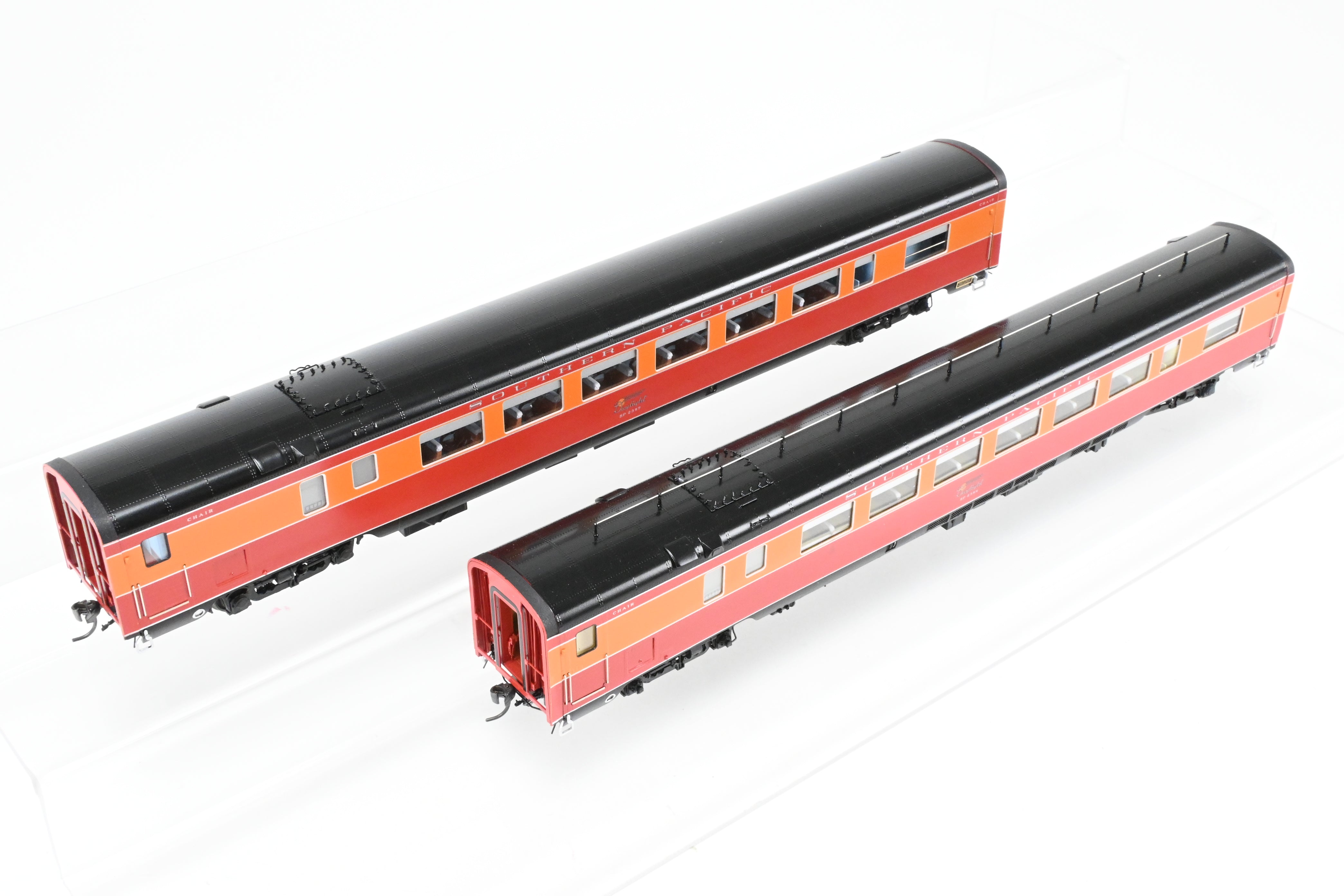 HO Scale Brass Passenger Car Set - Challenger Imports SP - Southern Pacific 1949 Shasta Daylight 2 - Pack B Add - On Set Freight Passenger Cars