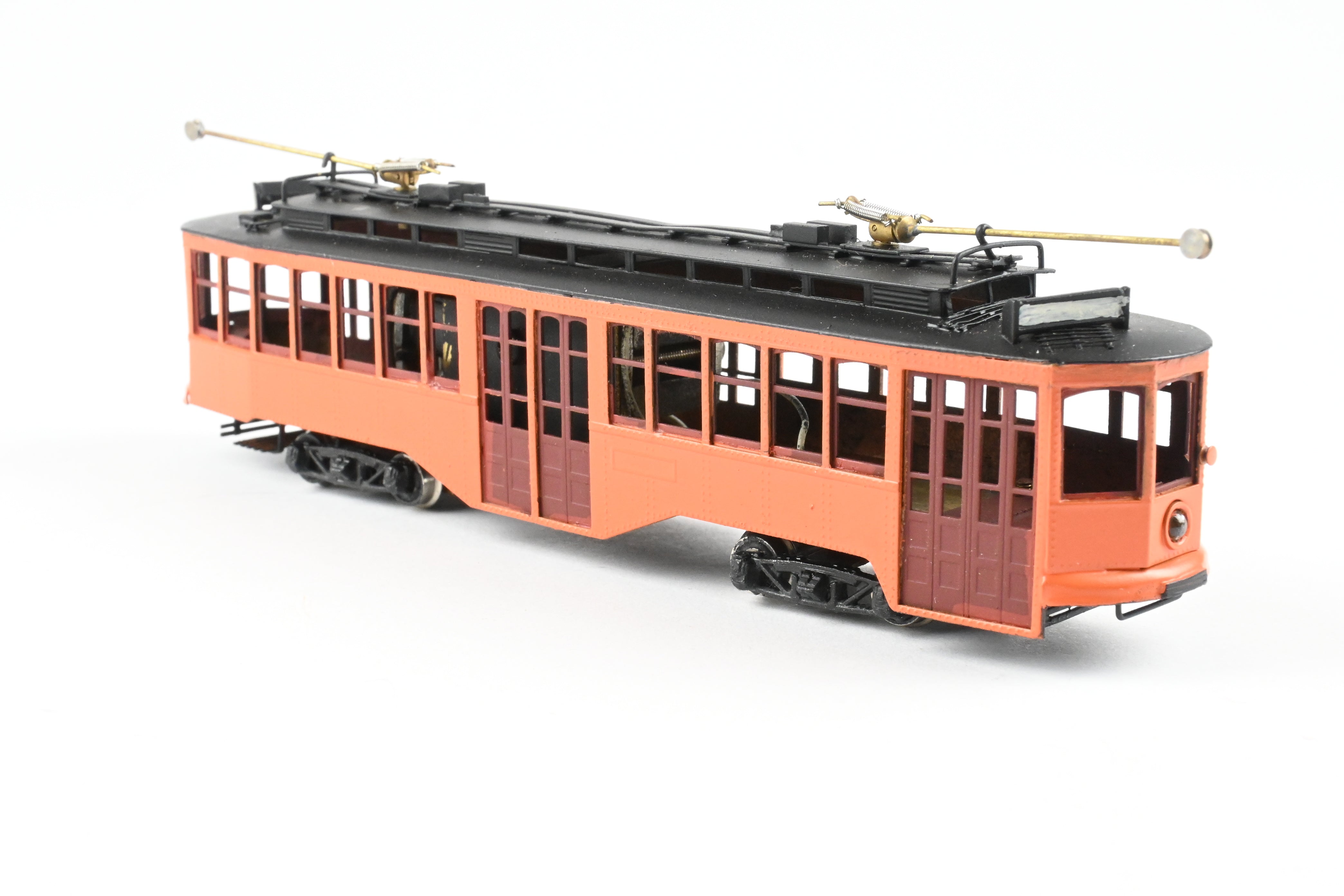 HO Scale Brass Fairfield Pittsburgh Railway Co. Unlettered Double End Trolley