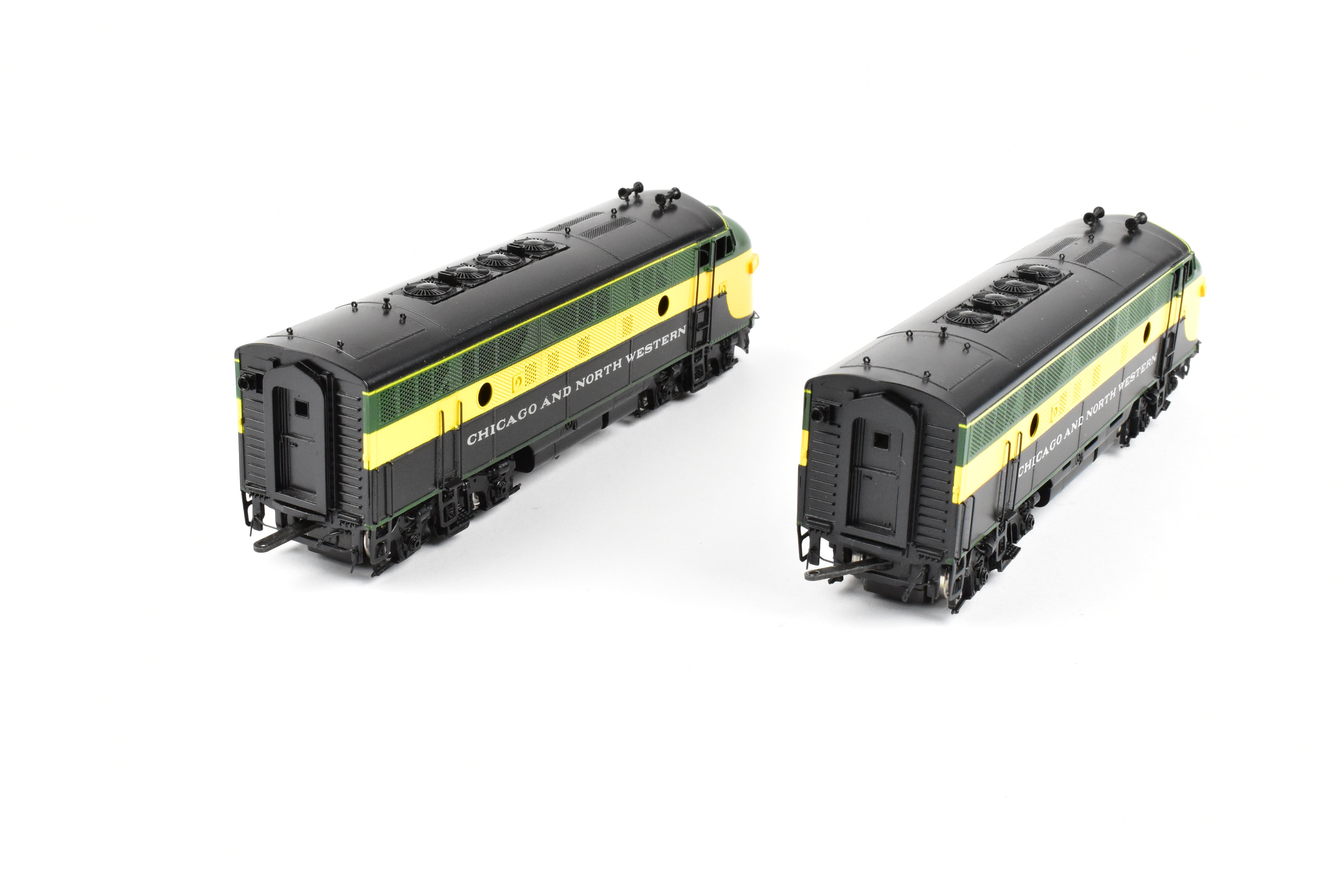 HO Scale Brass Model Train - Chicago and Northwestern EMD F3A/F3A PH II 1500 HP 2-Unit Set in C&NW's Freight Scheme (Oriental Limited)