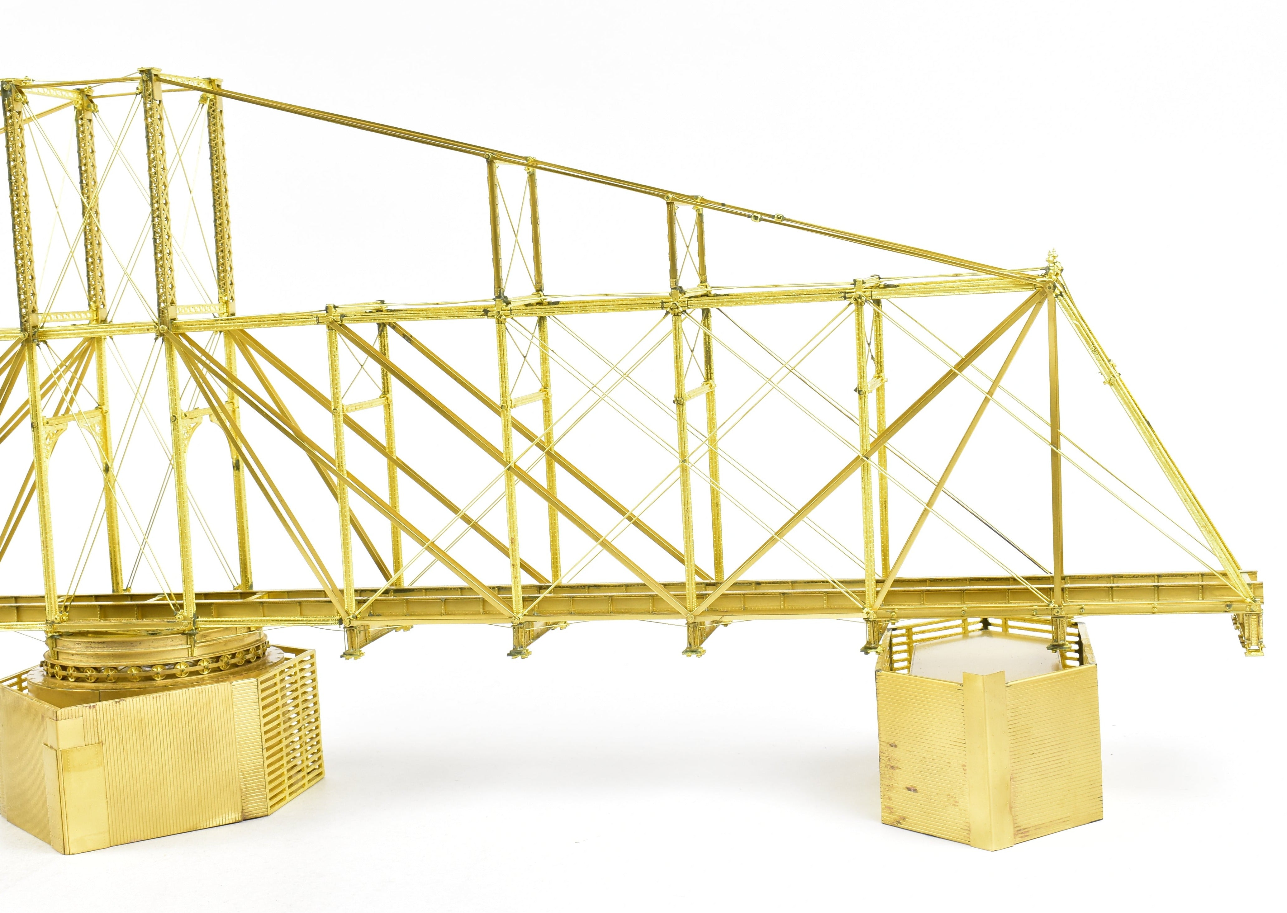 HO Scale Brass Model - Overland Models, Inc. Camas Prairie Drawbridge #50 with Crib and Pier Set for Model Railroads