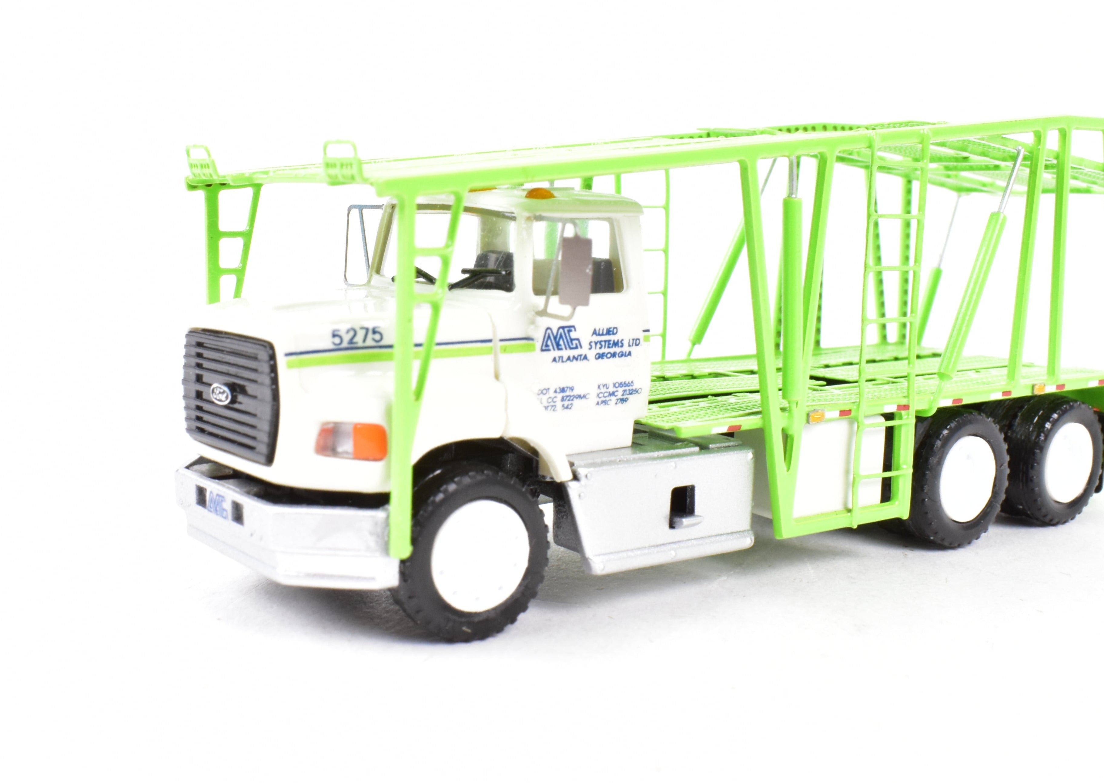 HO Scale Brass Commercial Allied Systems Auto Carrier Tractor Model No. 5275 by Lonestar Models with Factory Green Paint Finish