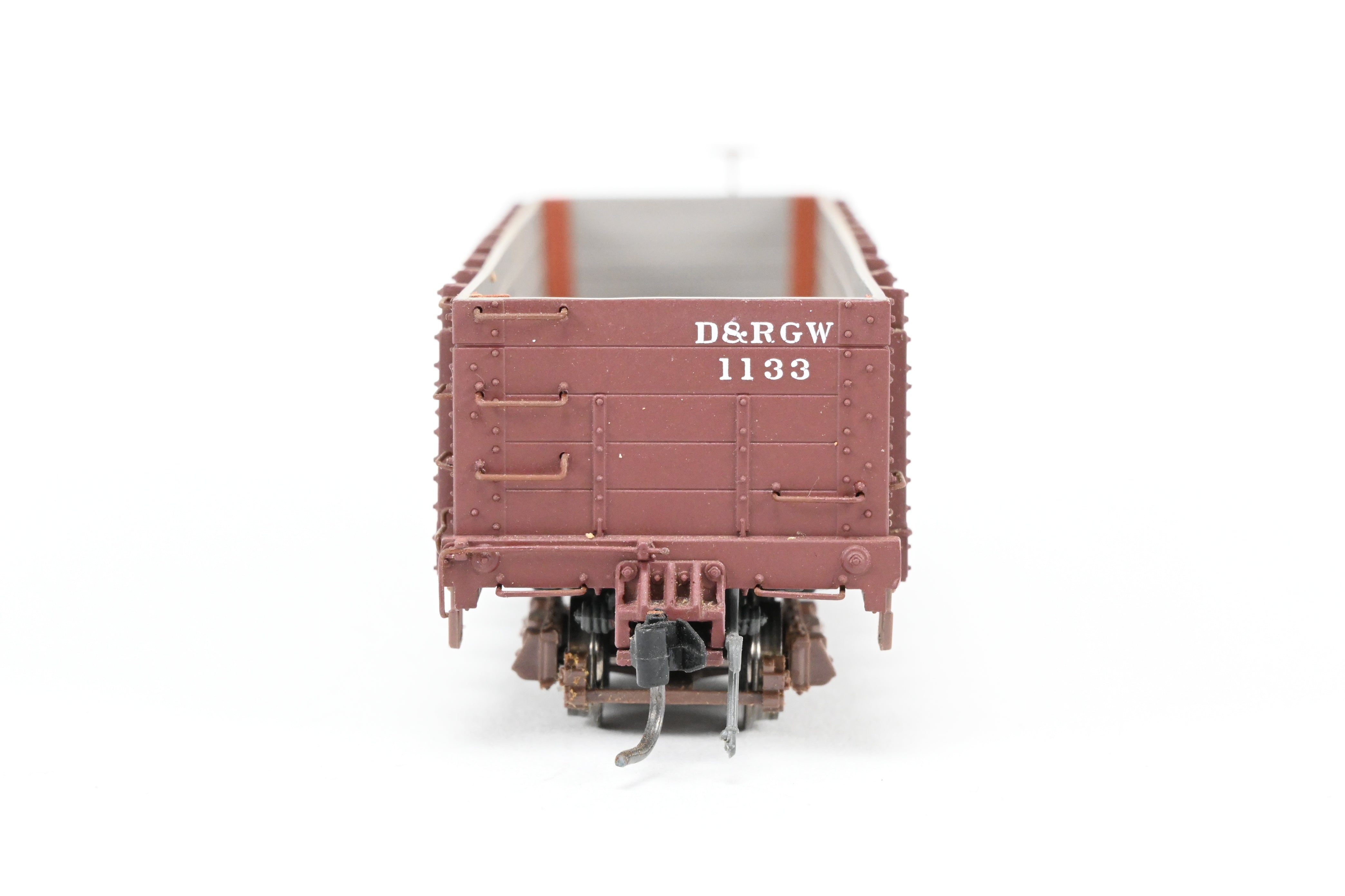 HOn3 Blackstone Models D&RGW Brown High Side Gondola No. 1133 with Flying Grande Herald