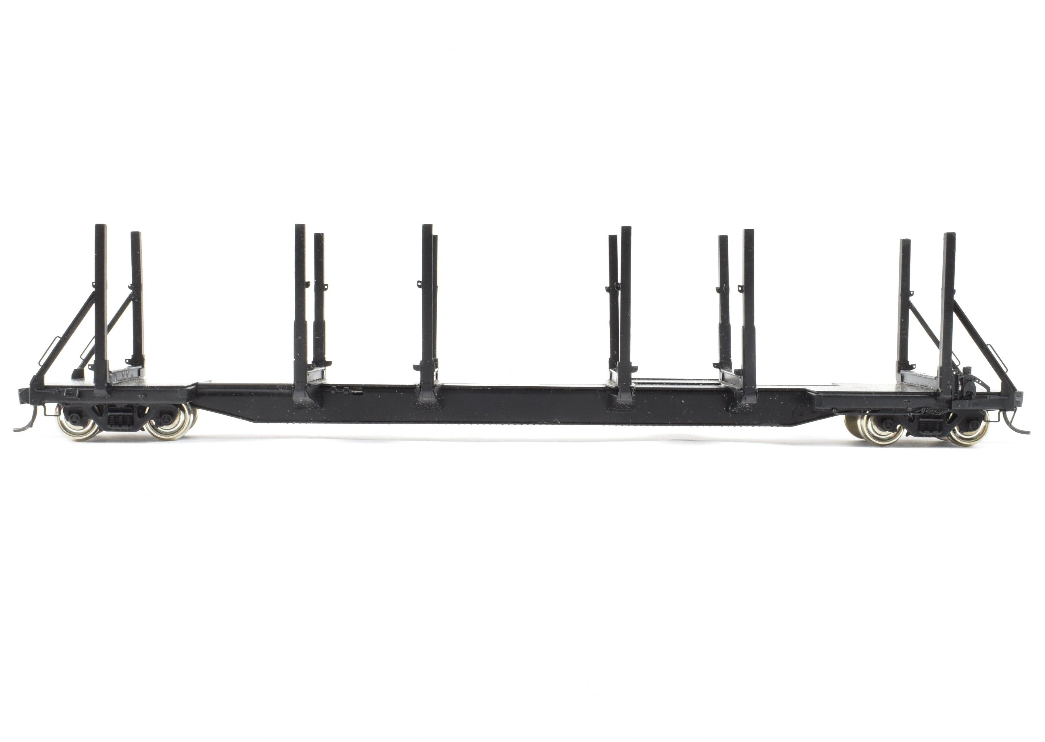 HO Brass Precision Scale Co. 100-Ton Black Log Car FP - Various Roads