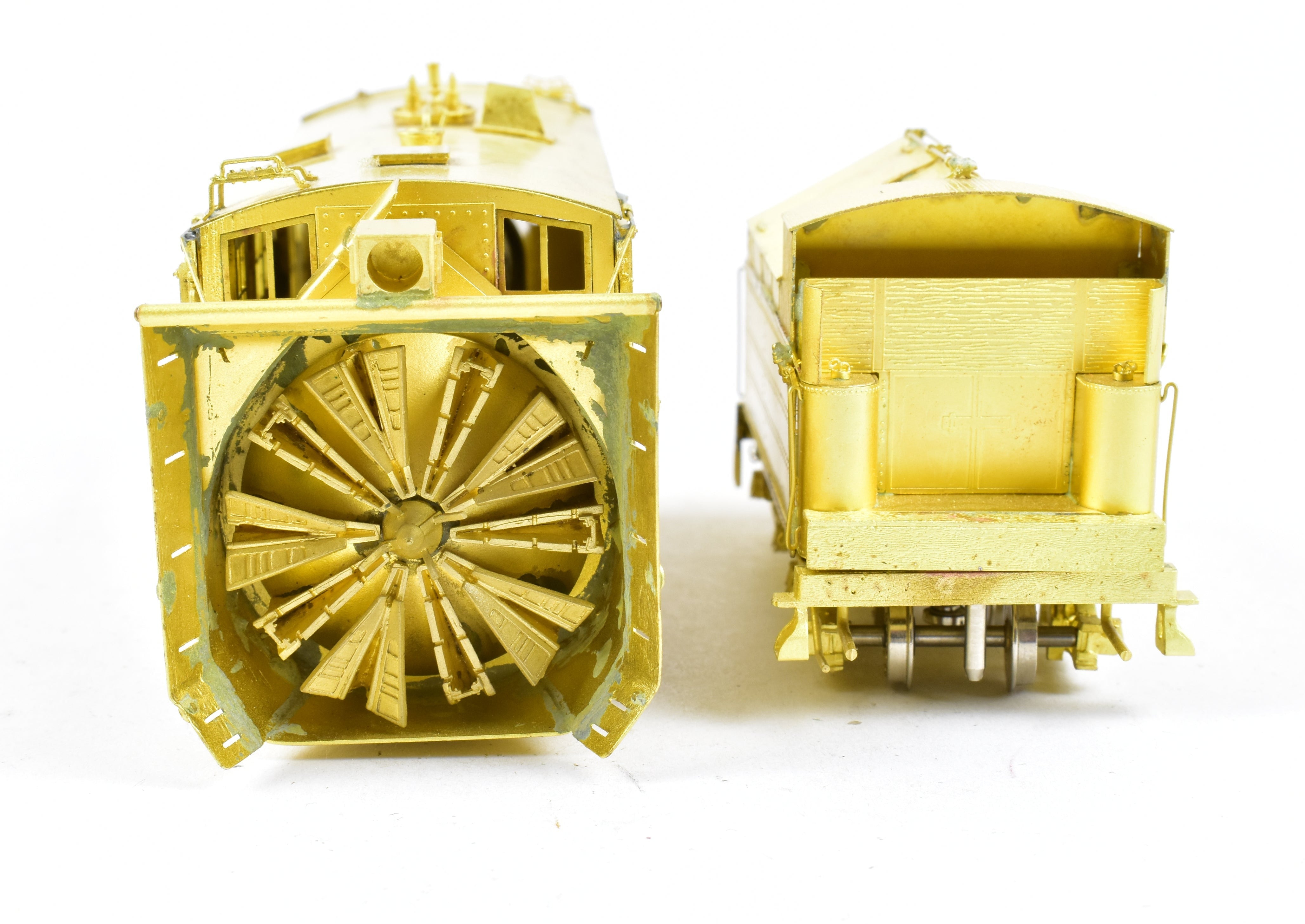 1991 HOn3 Brass D&RGW 'O-Y' Rotary Snowplow by OMI with Tender