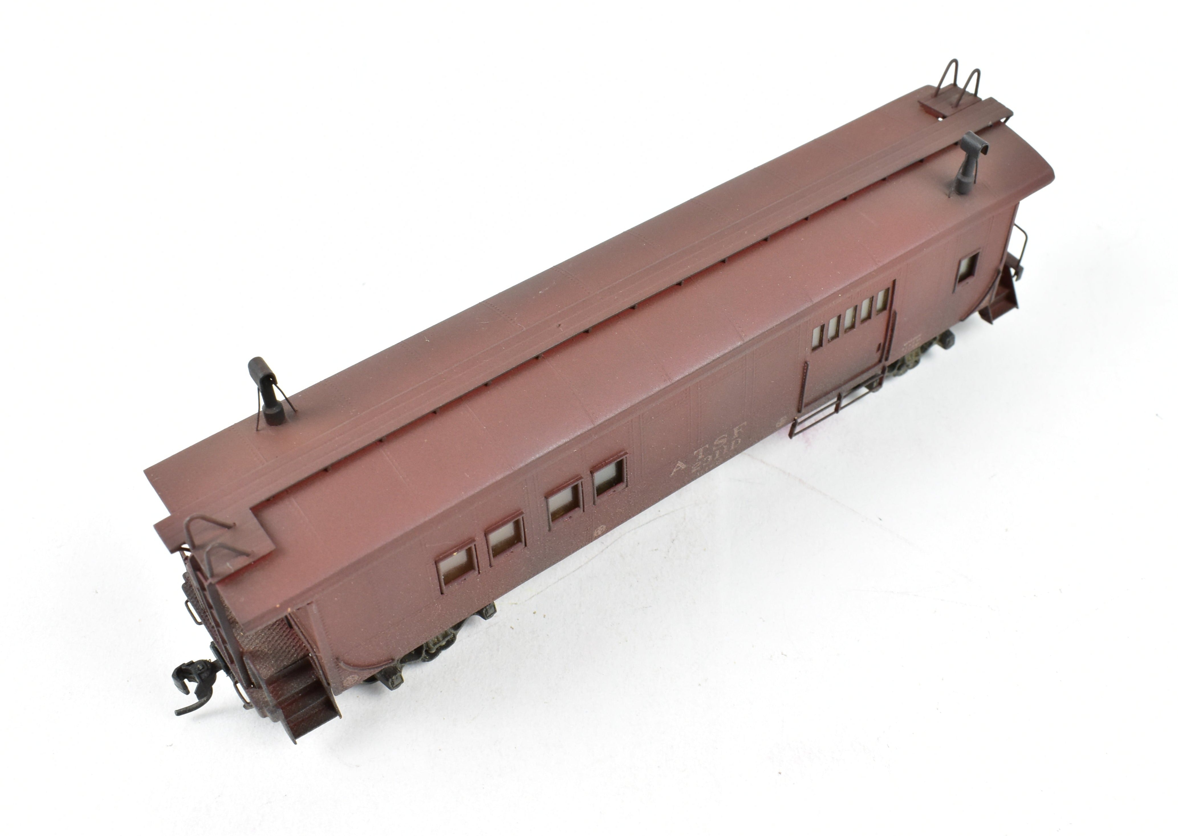 Custom Painted and Weathered HO Brass ATSF - Santa Fe Transfer Caboose by Hallmark Models