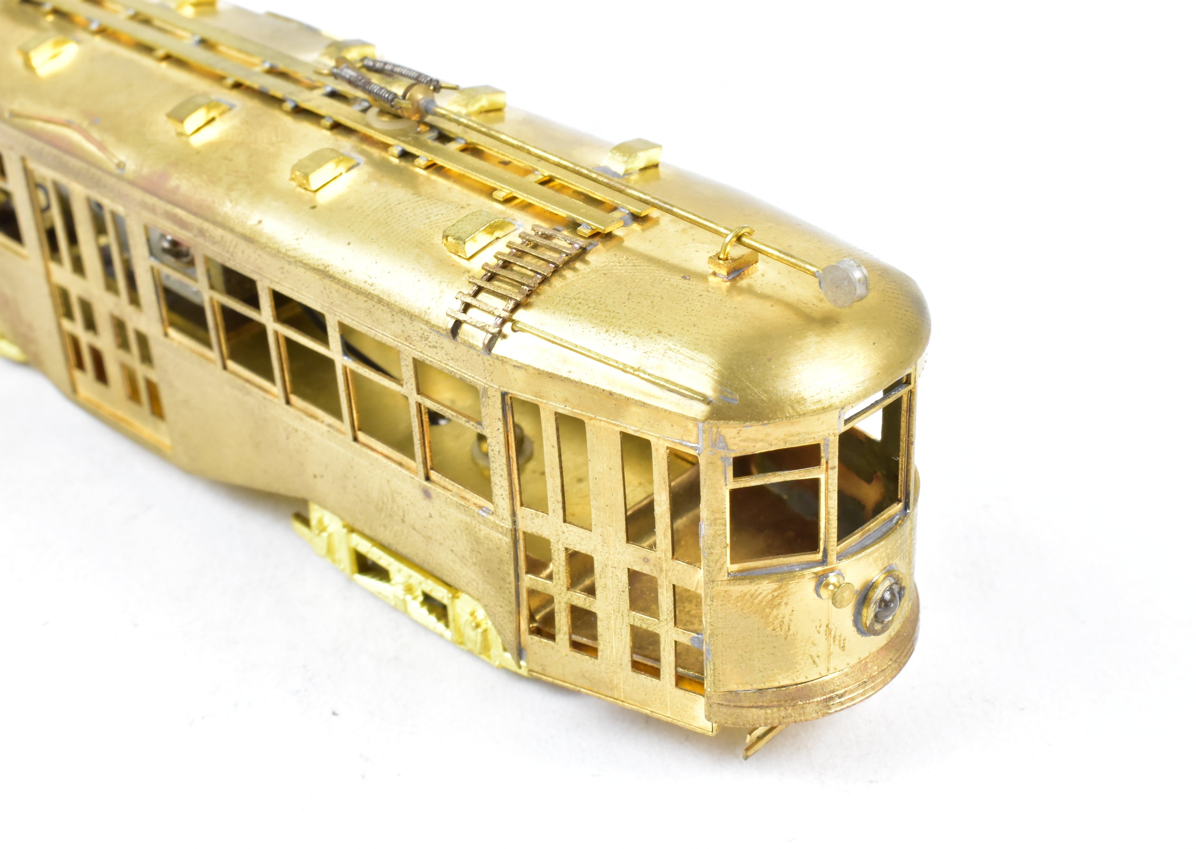 HO Scale Brass Model Bert Sas Brooklyn & Queens Peter Witt Car 8000 - Vintage Train Collectible