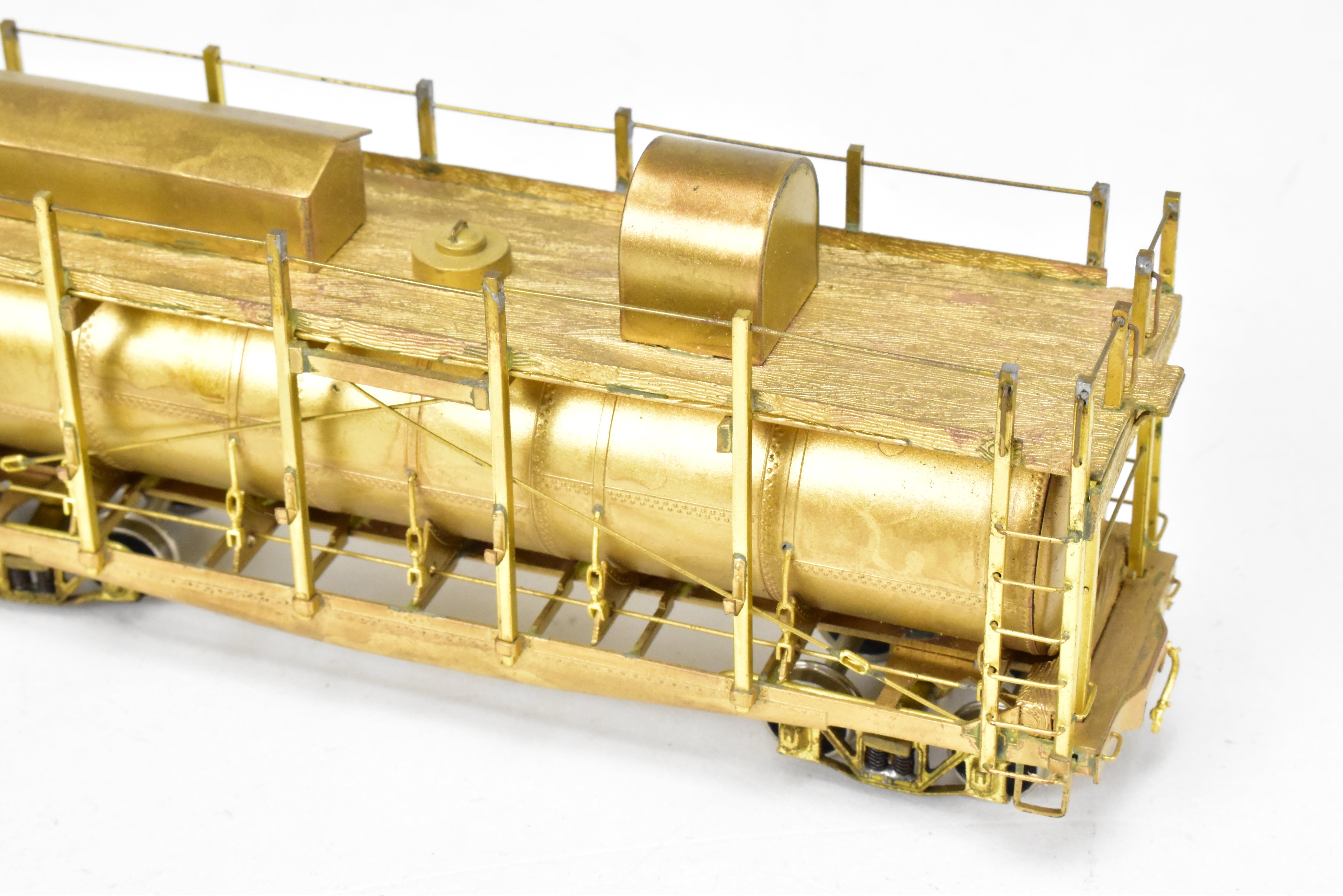 1977 HO Brass Southern Pacific Fire Train Set T-1 4-6-0 with Two Tank Cars, Missing 2 Ladders
