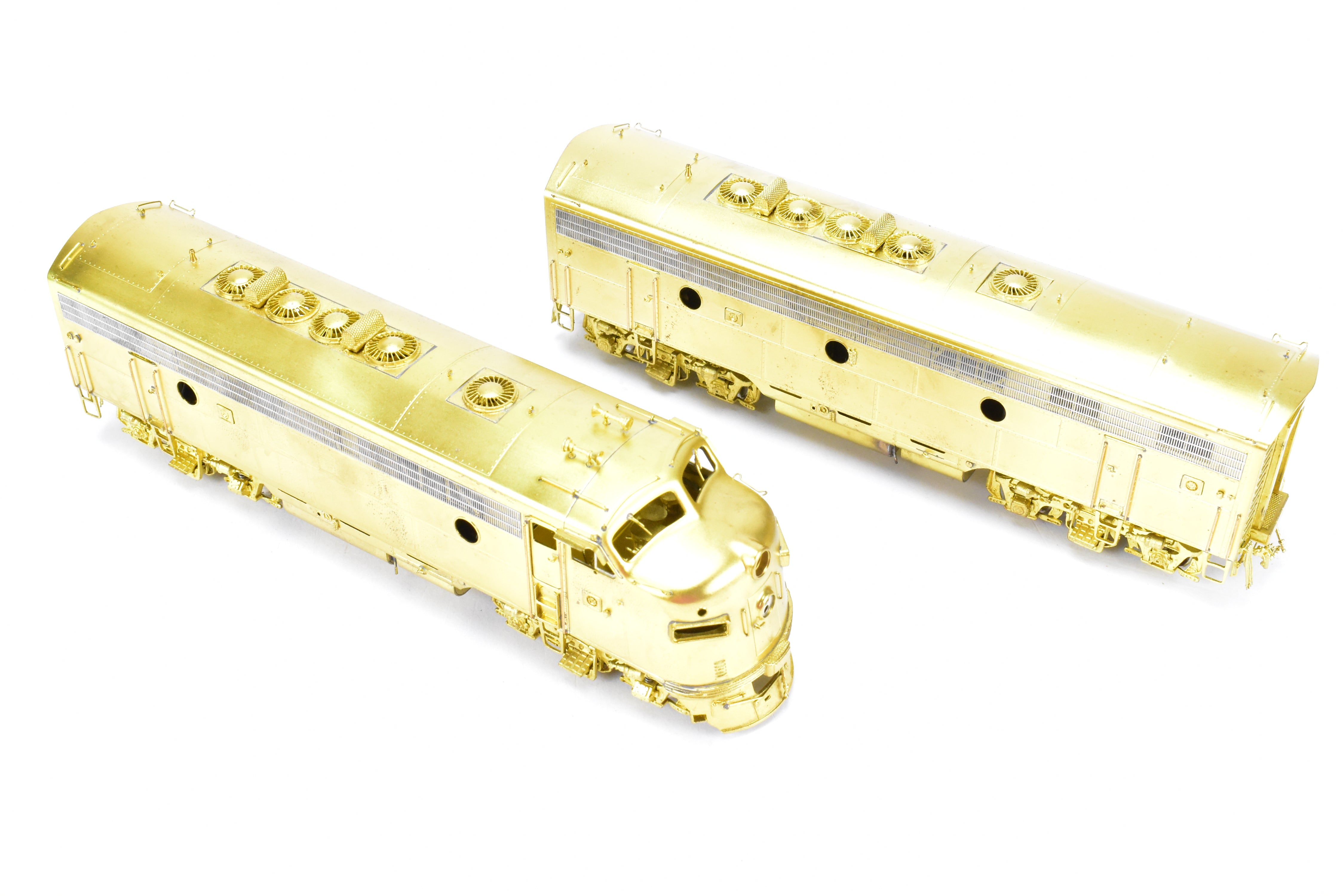 HO Scale Brass Model Train Set by Overland Models Inc. - Union Pacific EMD F7 A/B Freight Locomotives from the Late 1950's Era