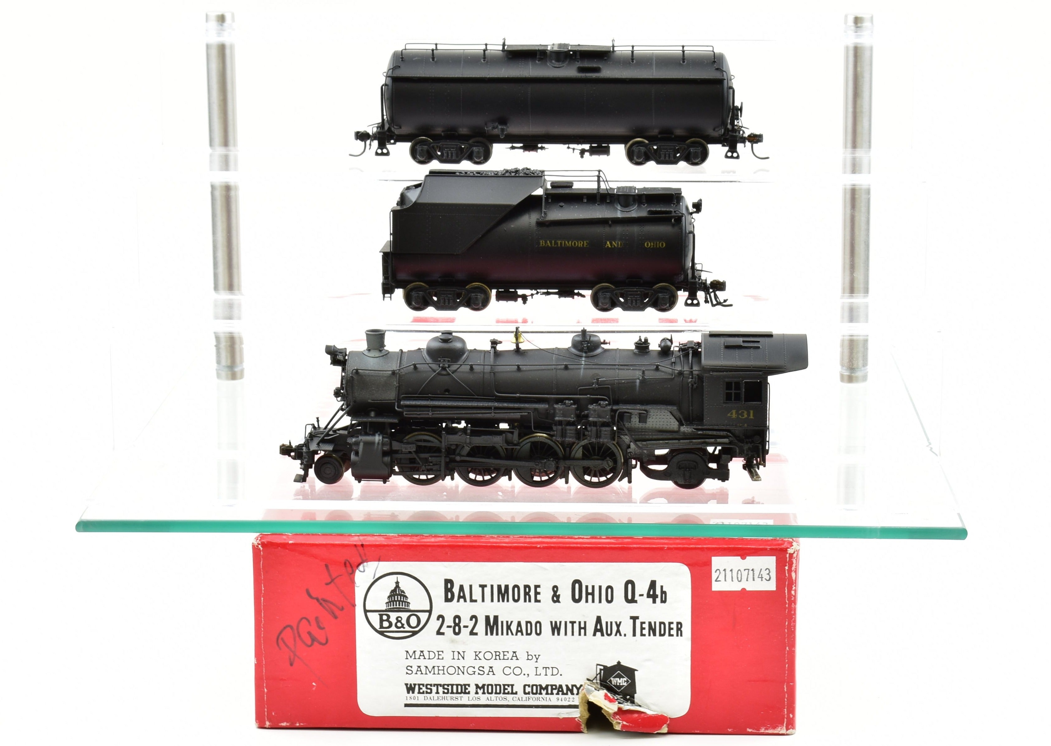 HO Brass Custom Painted B&O Q-4b 2-8-2 Mikado by Westside Model Co.