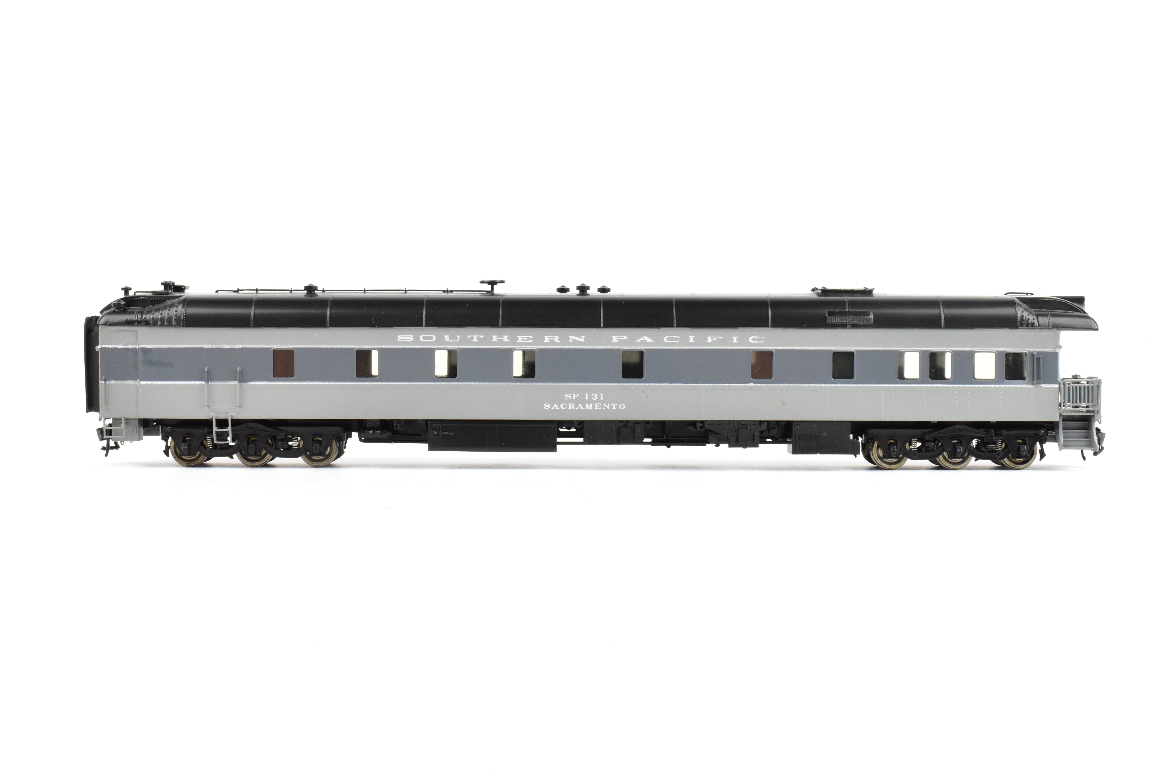 HO Brass Precision Scale Co. Southern Pacific Sacramento Business Car in Factory Two-Tone Gray
