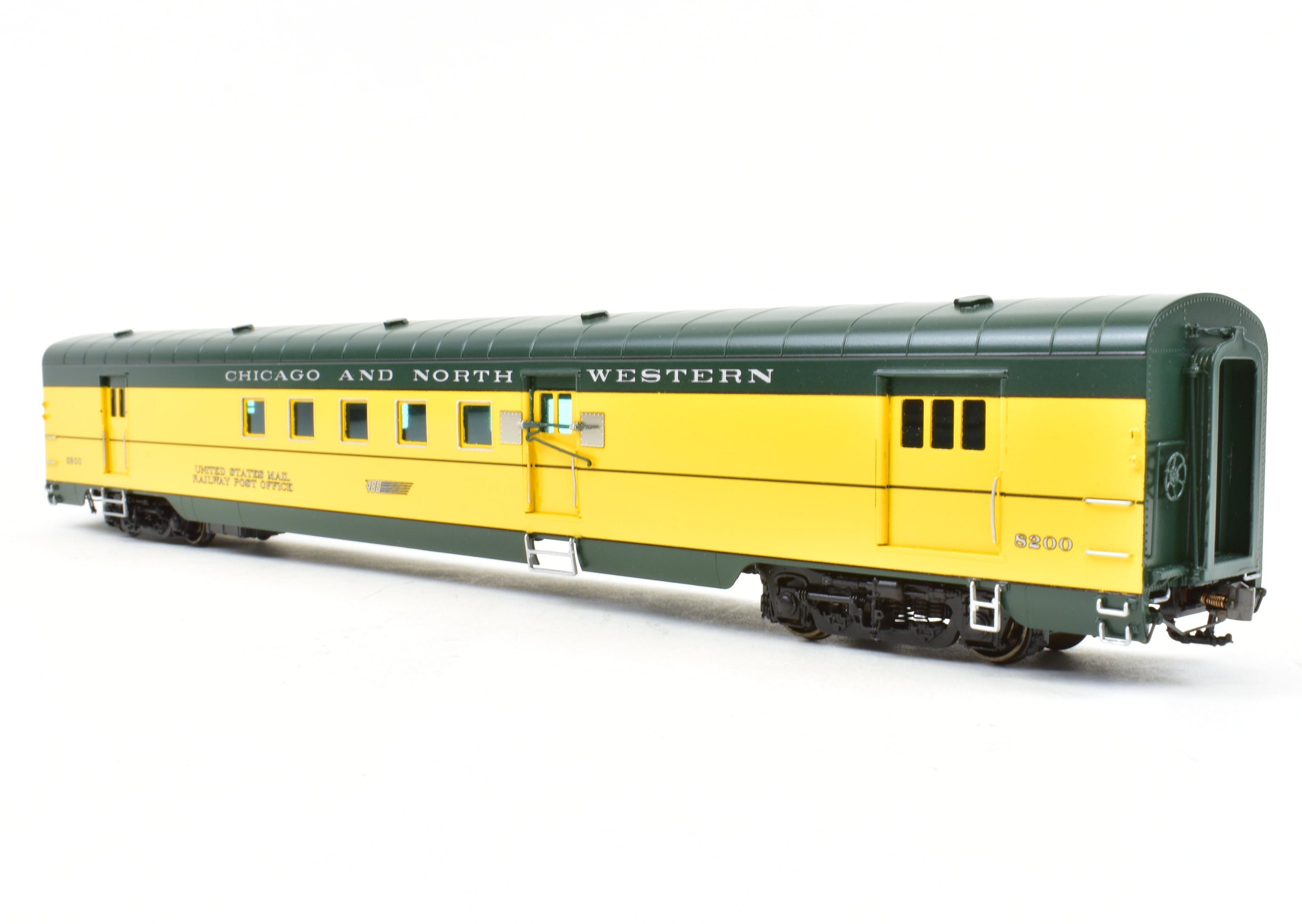 HO Brass C&NW Chicago and North Western 400 60' Mail RPO Baggage Car #8200