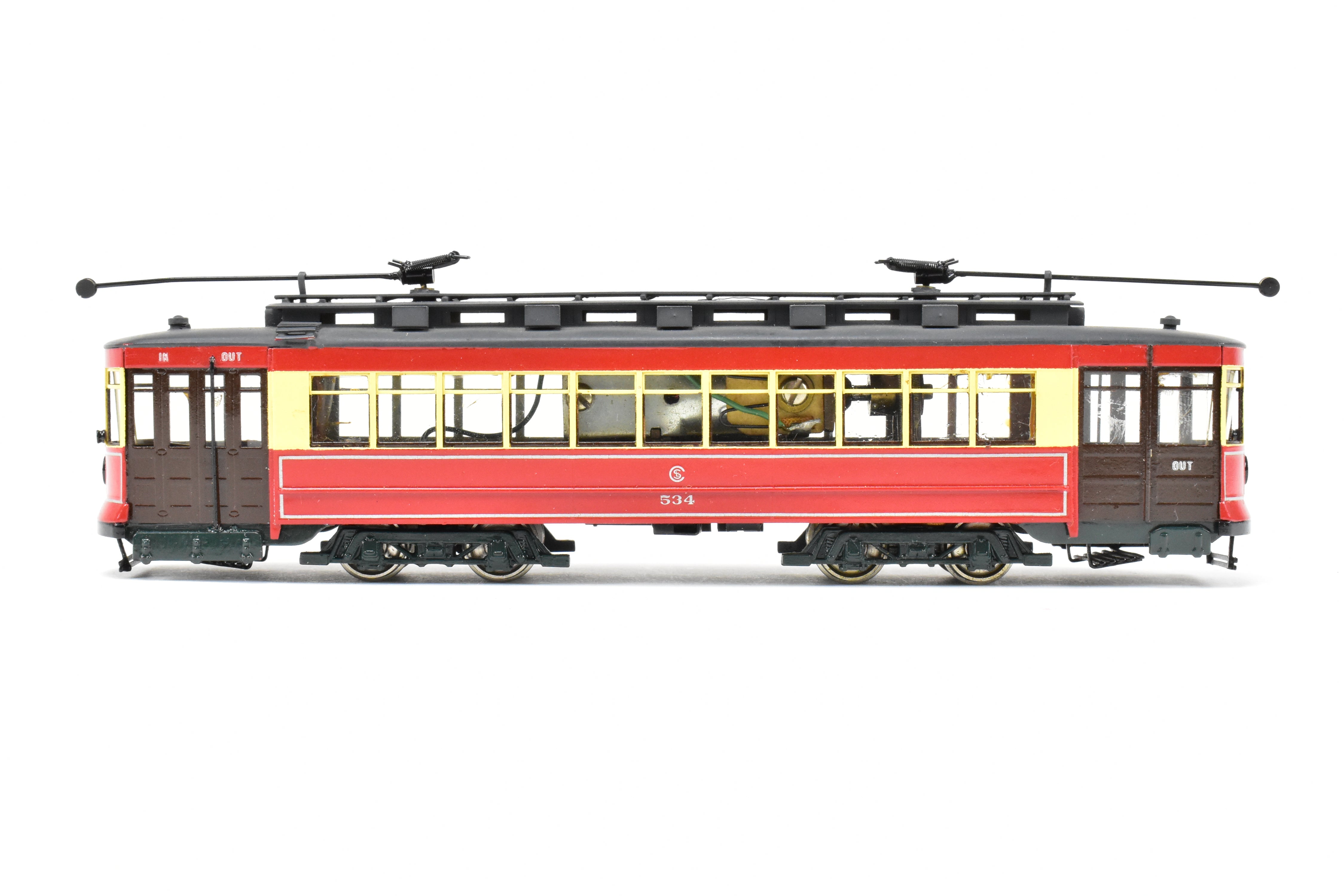 HO Brass Fairfield 343 CSL Chicago Surface Lines Pullman Car #534 Custom Painted