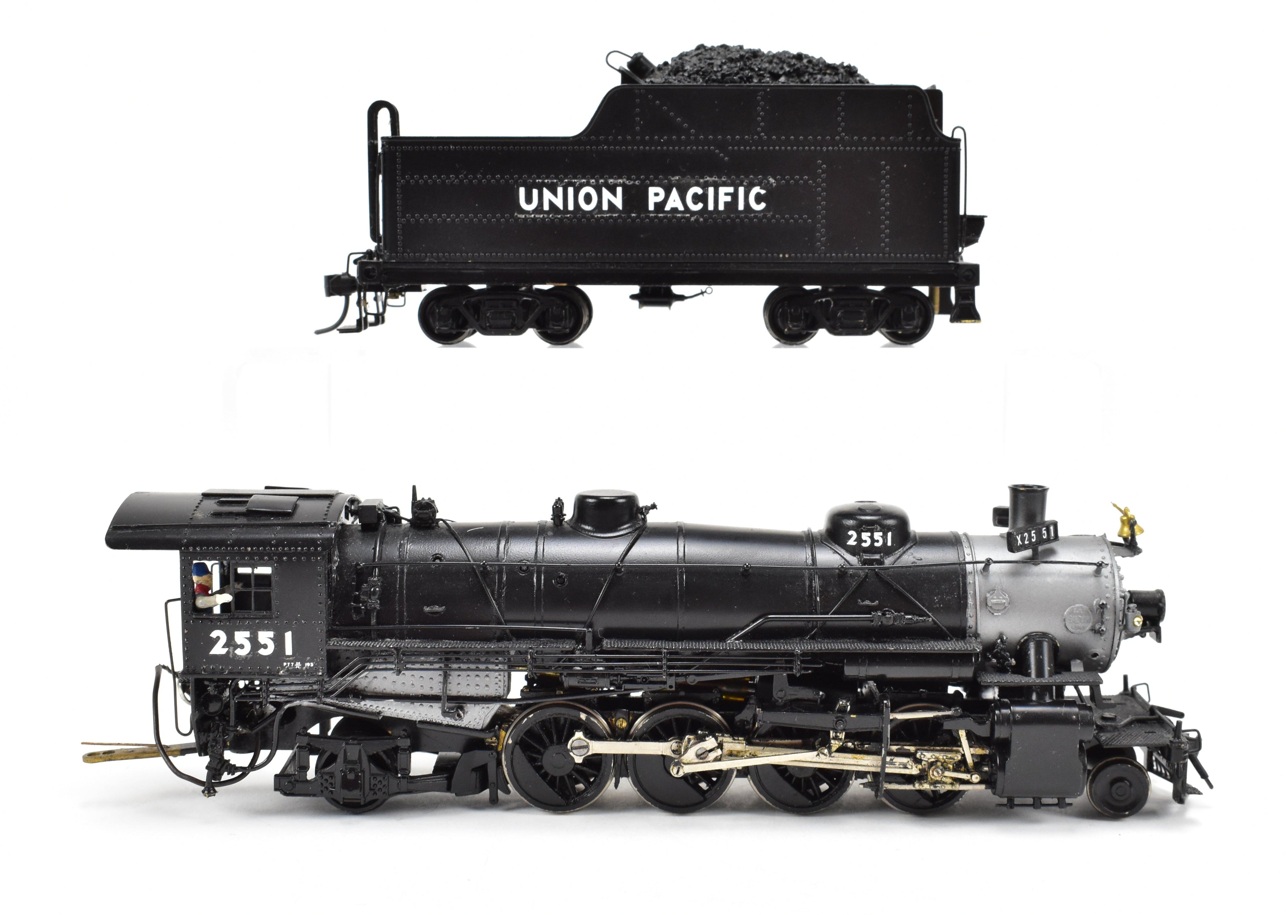 HO Scale Brass PFM - United Union Pacific USRA 2-8-2 #2551 with Can Motor Upgrade