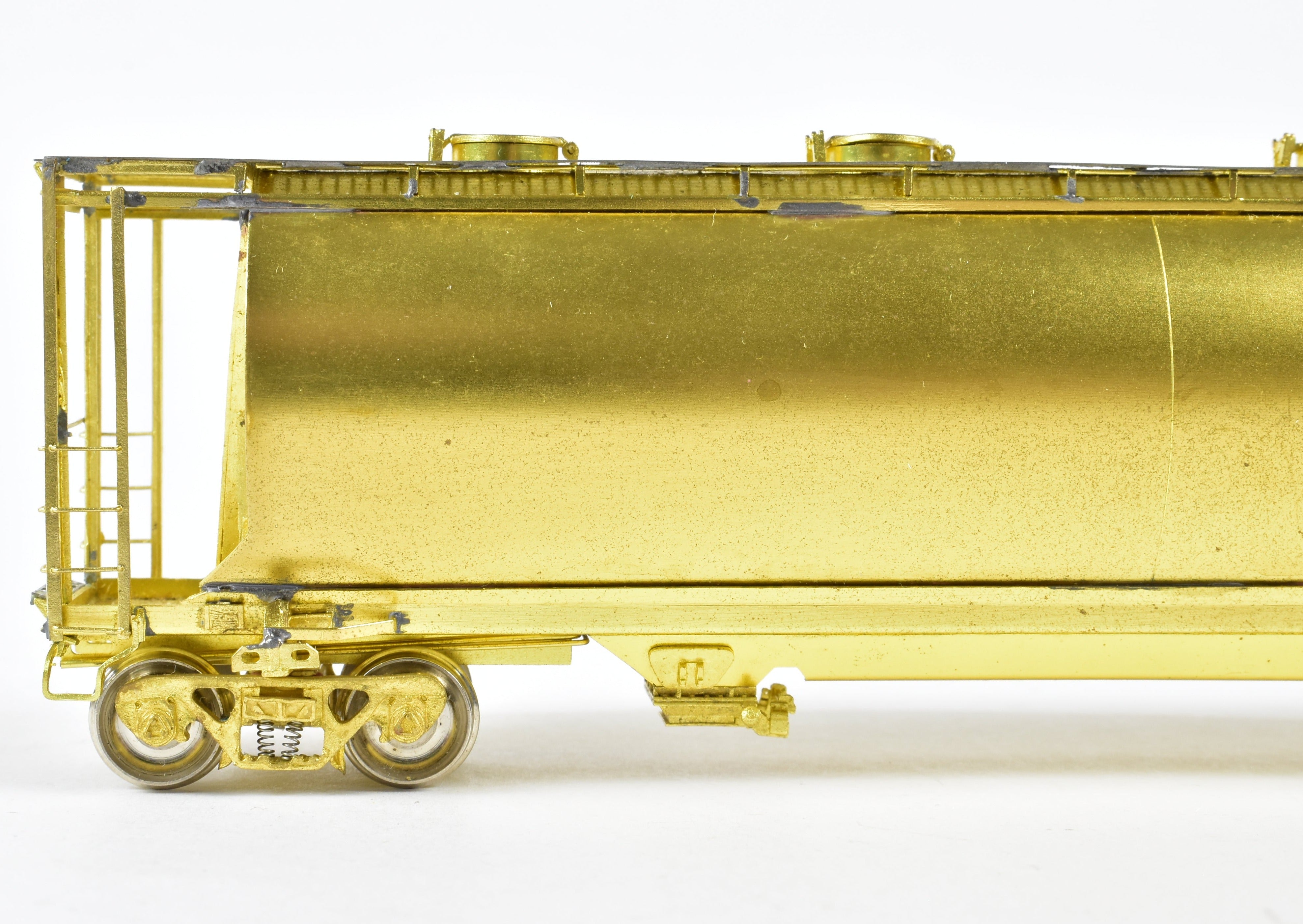 HO Scale Brass 2-Bay ACF Cylindrical Hopper Model by Overland Models, Inc. (OMI) for Central Railroad of New Jersey (CNJ) or Conrail (CR)