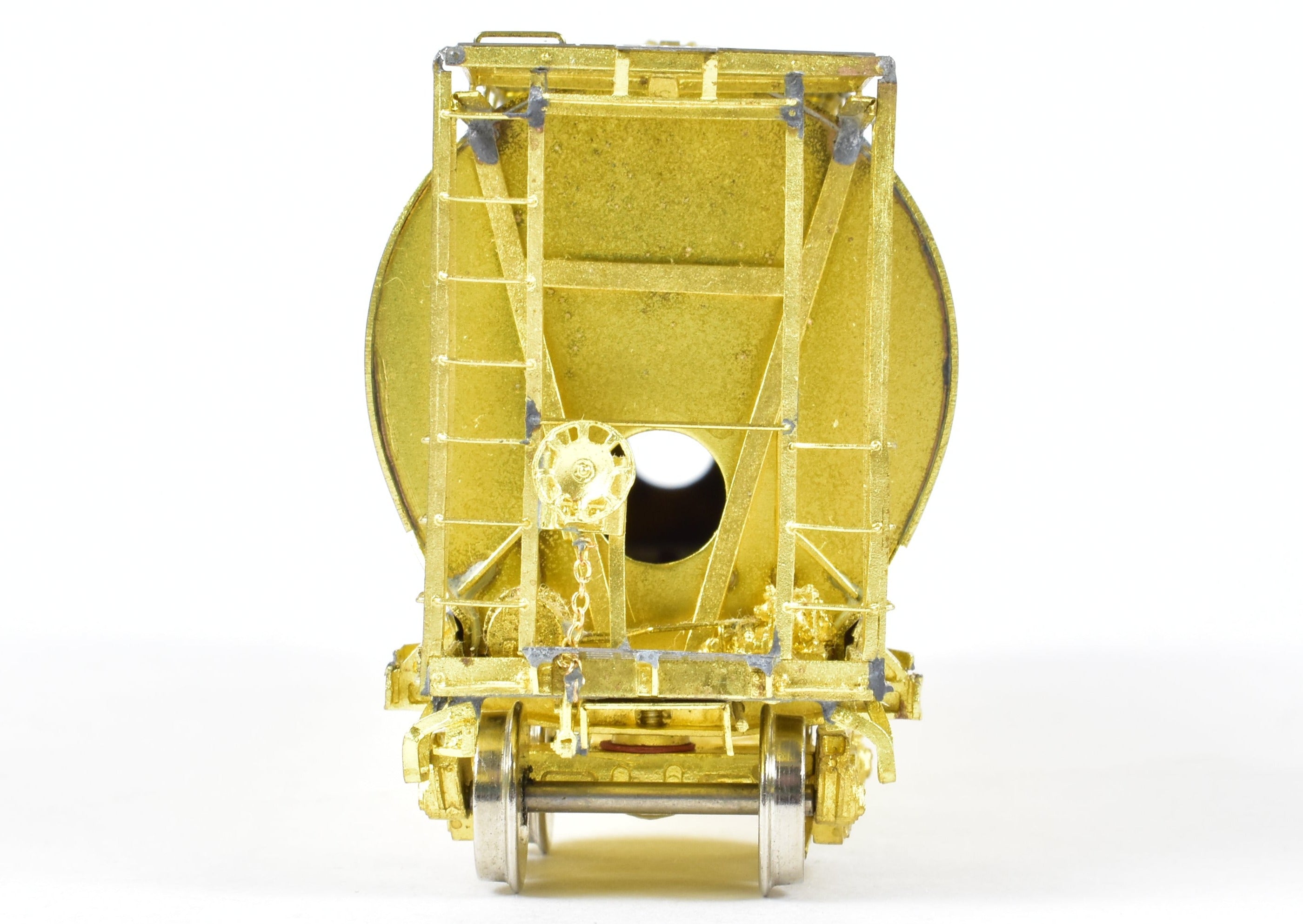 HO Scale Brass 2-Bay ACF Cylindrical Hopper Model by Overland Models, Inc. (OMI) for Central Railroad of New Jersey (CNJ) or Conrail (CR)