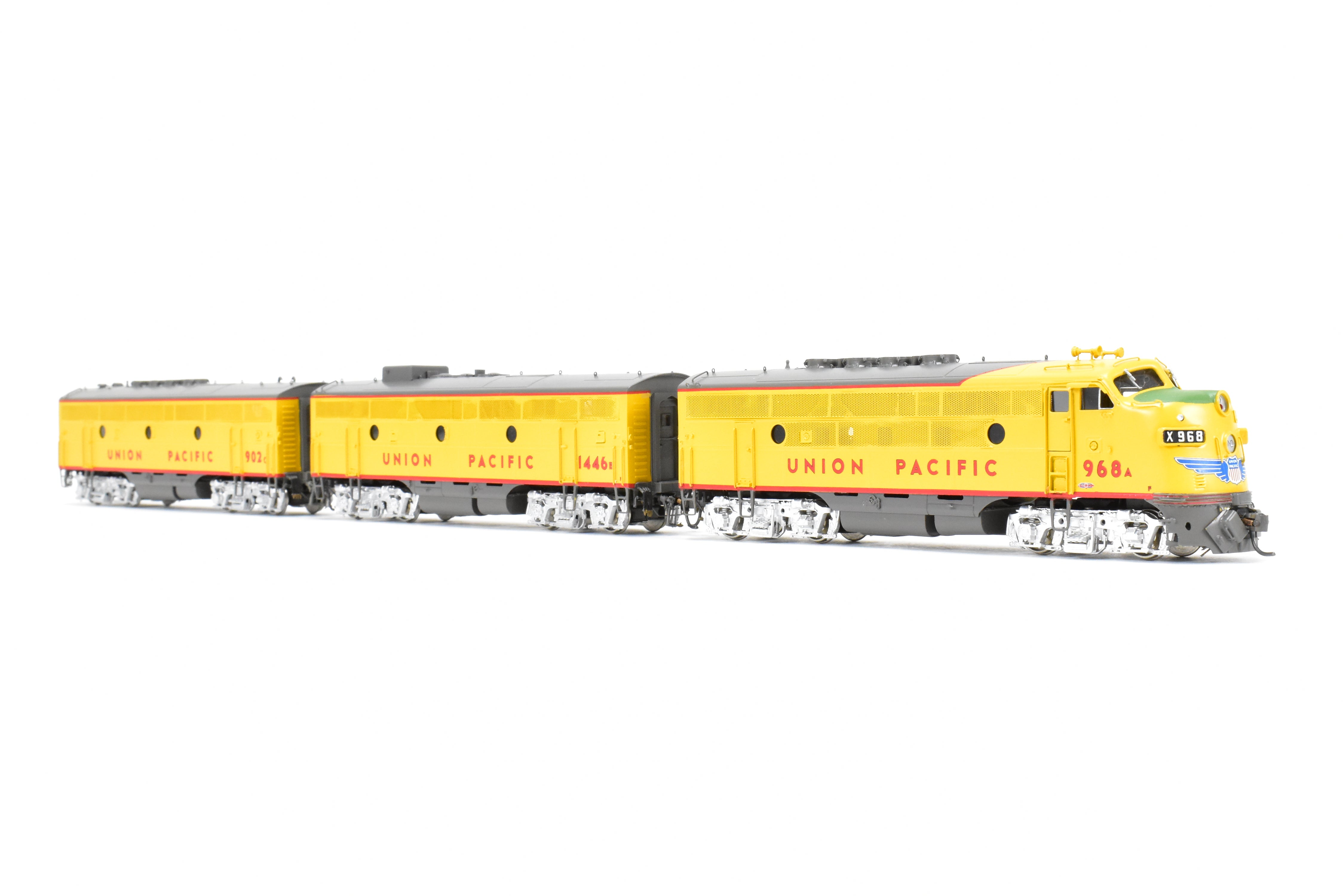 HO Scale Brass OMI Union Pacific EMD F-3 PH II A/B/B Powered Set