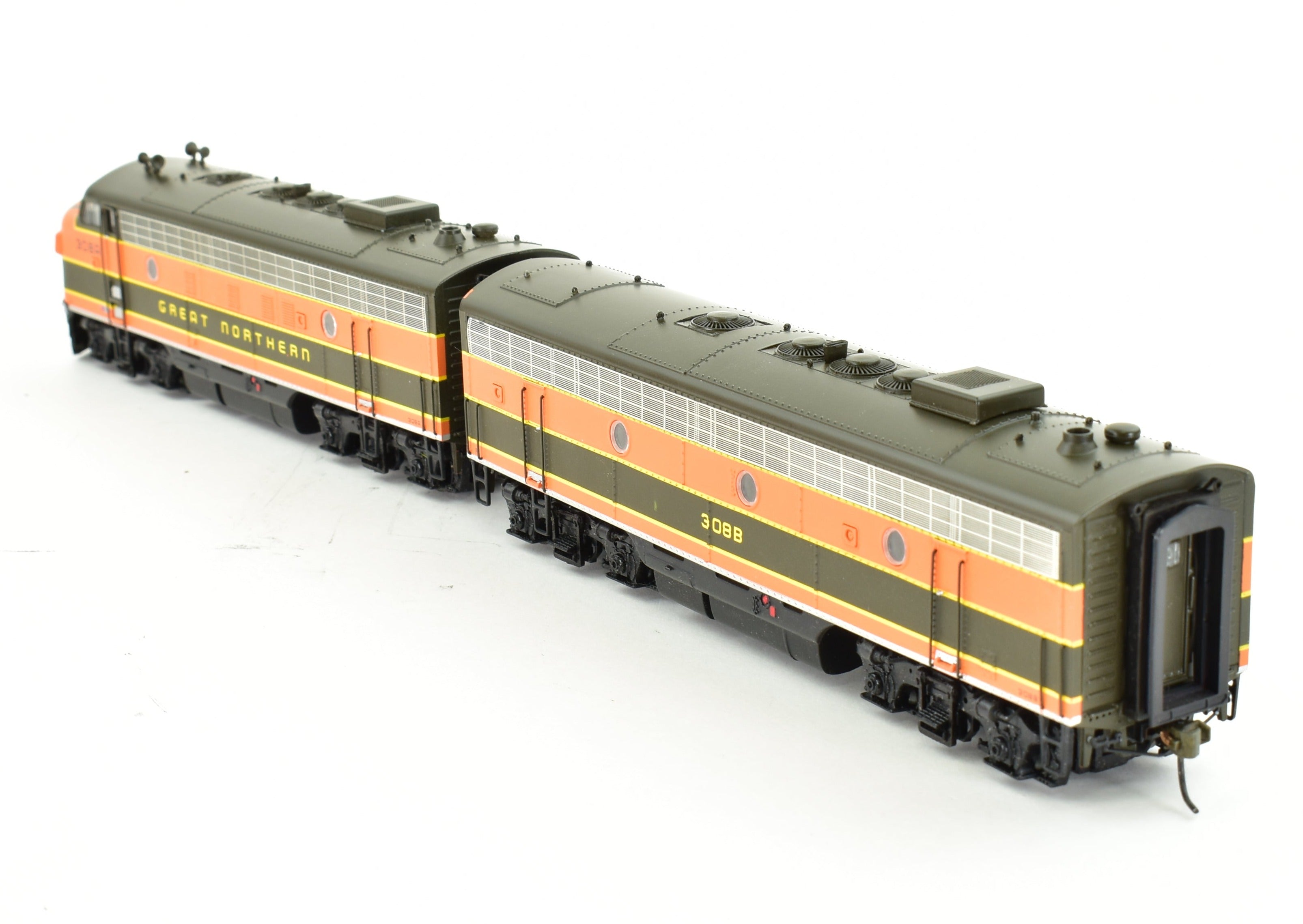 Broadway Limited Imports GN Great Northern EMD F7A/B Set with QSI DCC & Sound