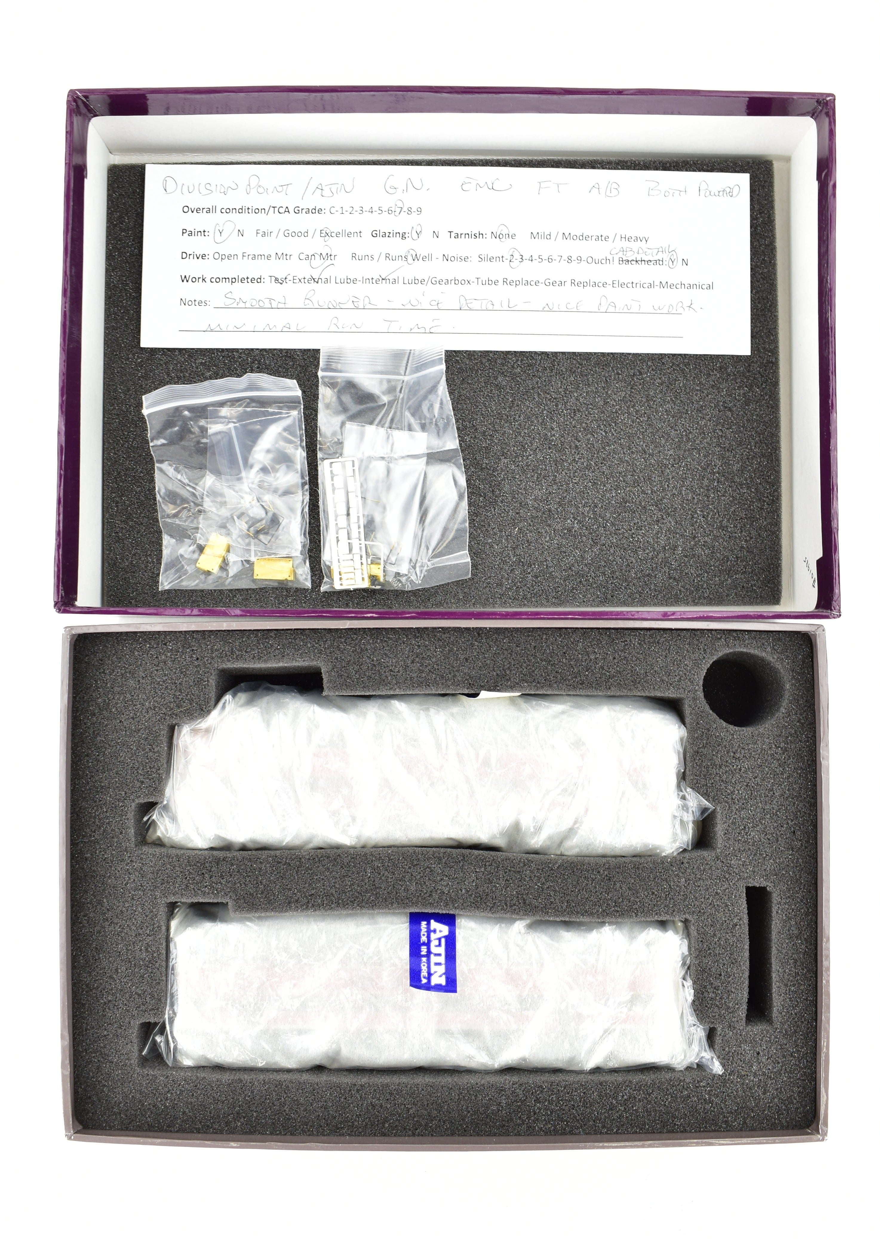 HO Scale Brass Division Point (DVP) Great Northern EMC FTA/B Set with Factory Painting and High - Quality Details
