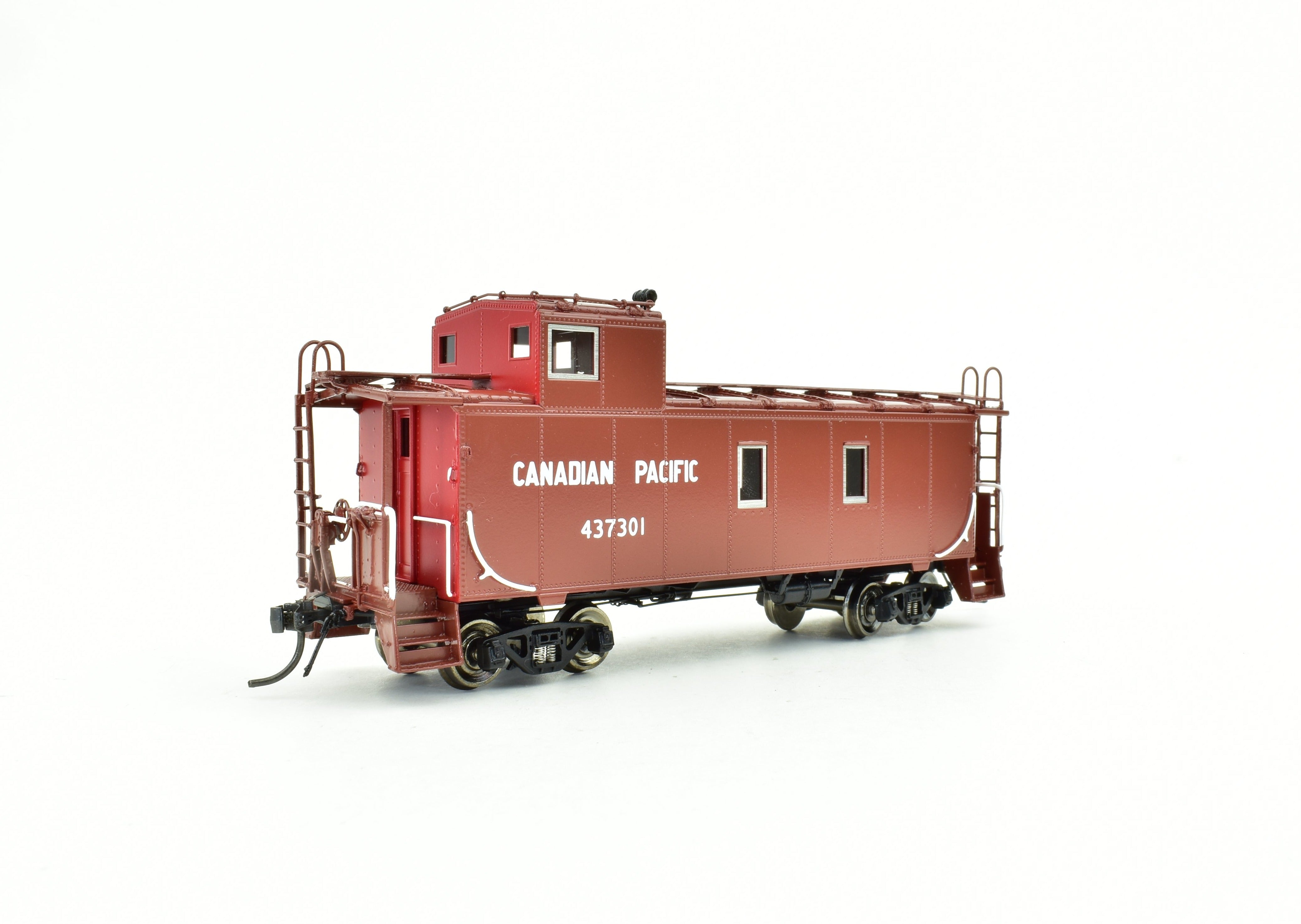 HO Scale Brass Canadian Pacific Steel Caboose by Overland Models, Inc. (OMI), Factory Painted with #437301 Decoration