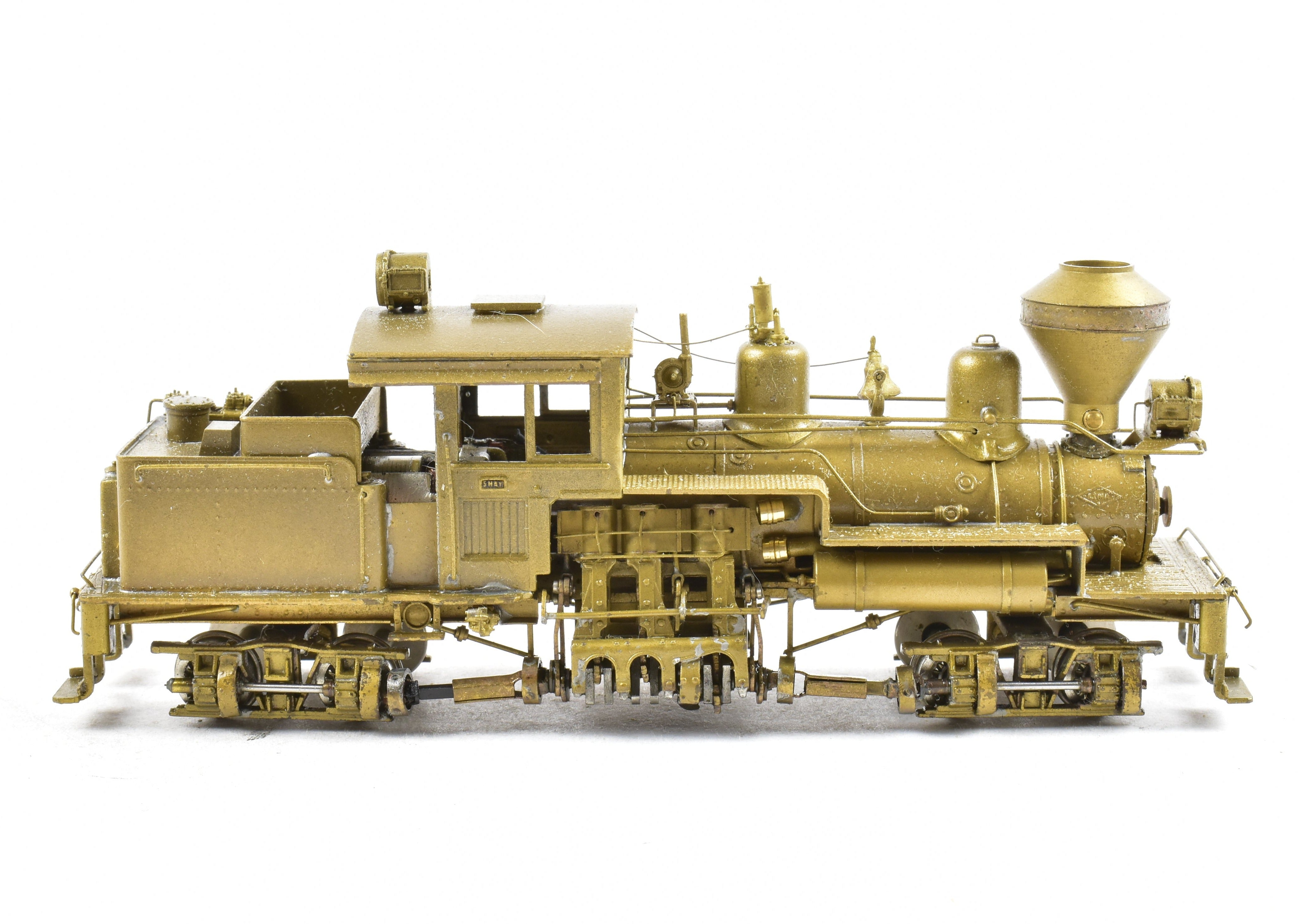 High - Quality HO Scale Brass PFM - United Hillcrest - Osbourne 2 - Truck 25 - Ton Shay Geared Locomotive Model with Damaged Box