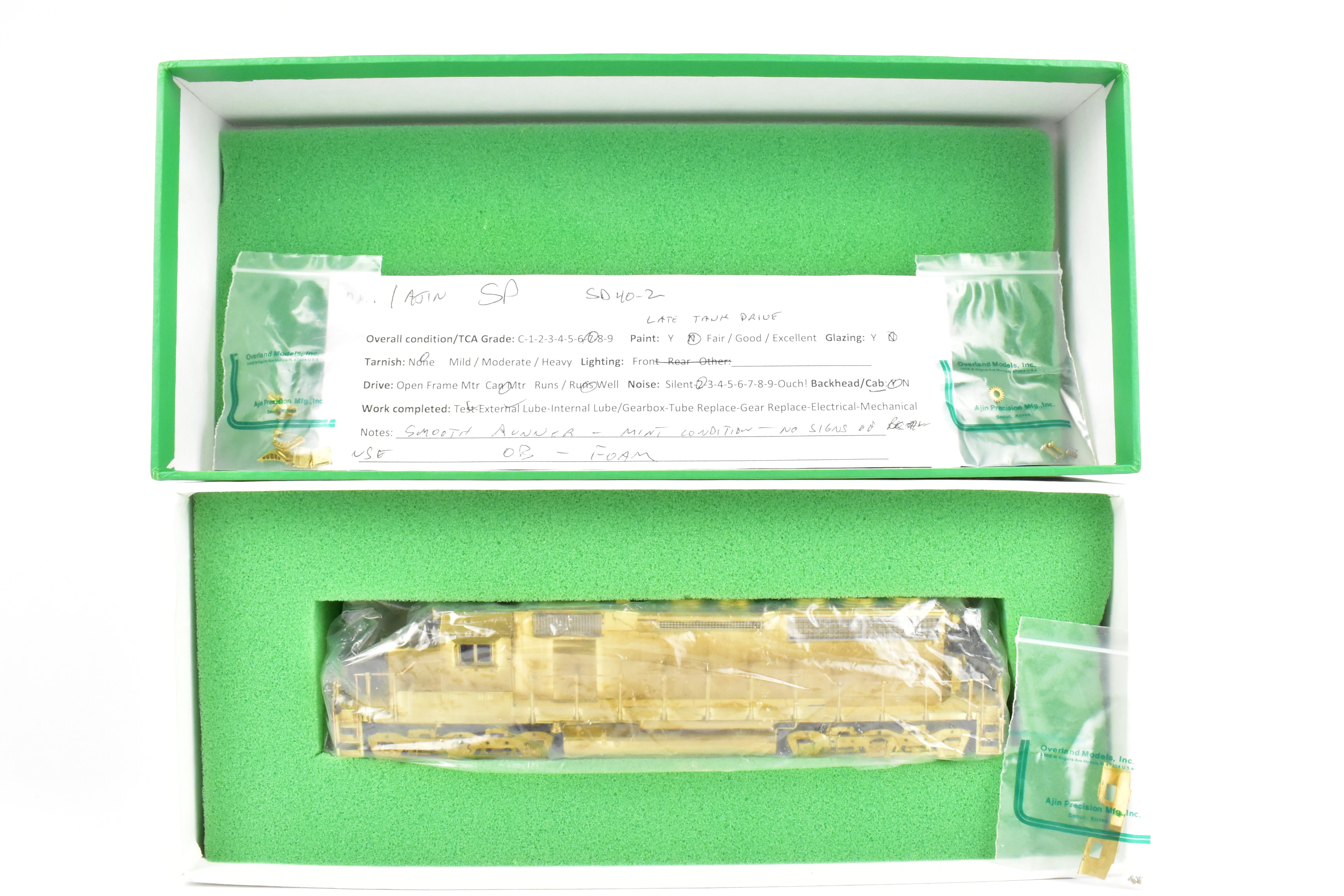 HO Scale Brass SP EMD SD40 #7300 - 7385 (ex 8400 - 8488) by Overland Models