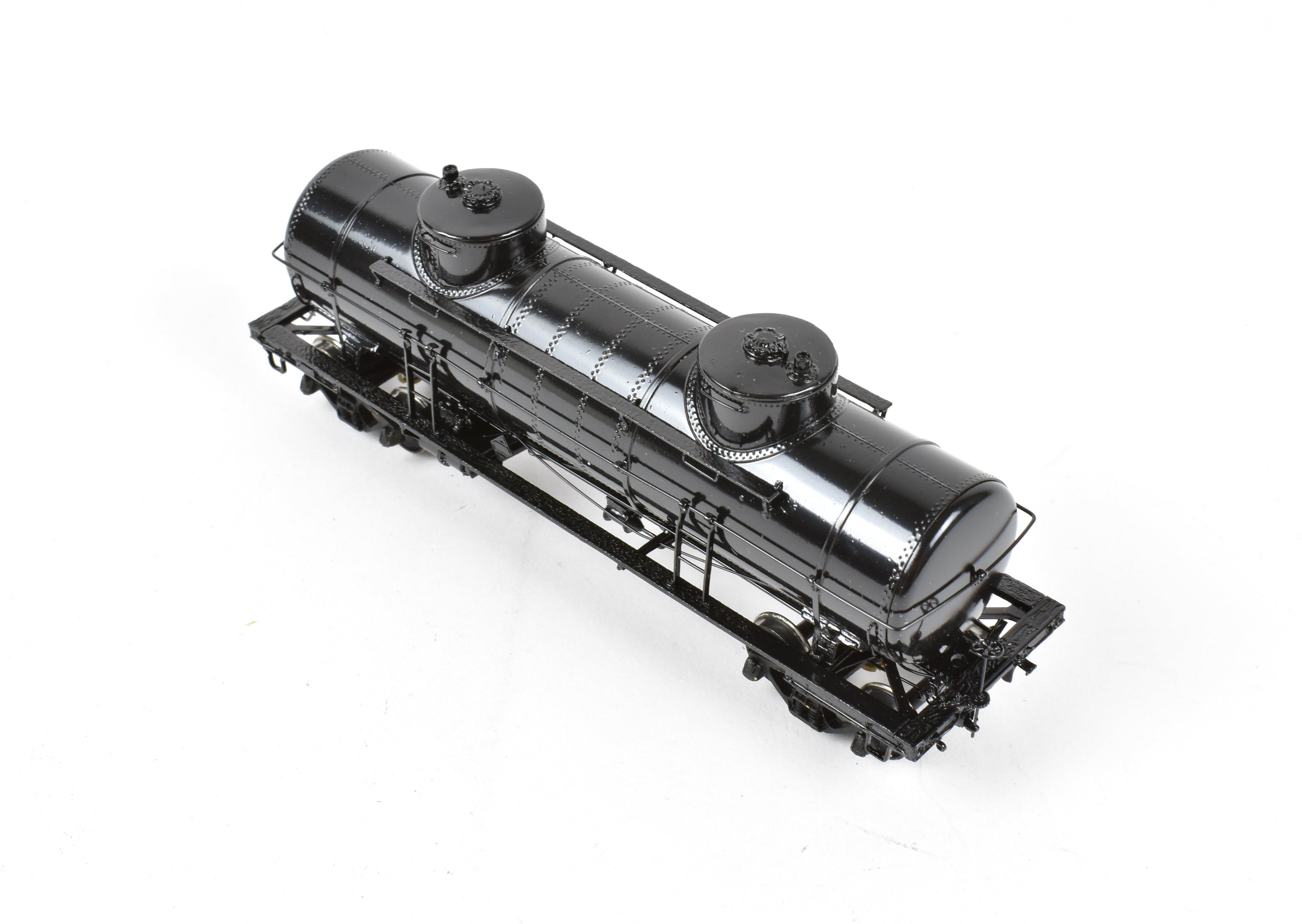 OMI HO Brass 8,000 Gallon ACF Double Dome Tank Car, Black Unlettered