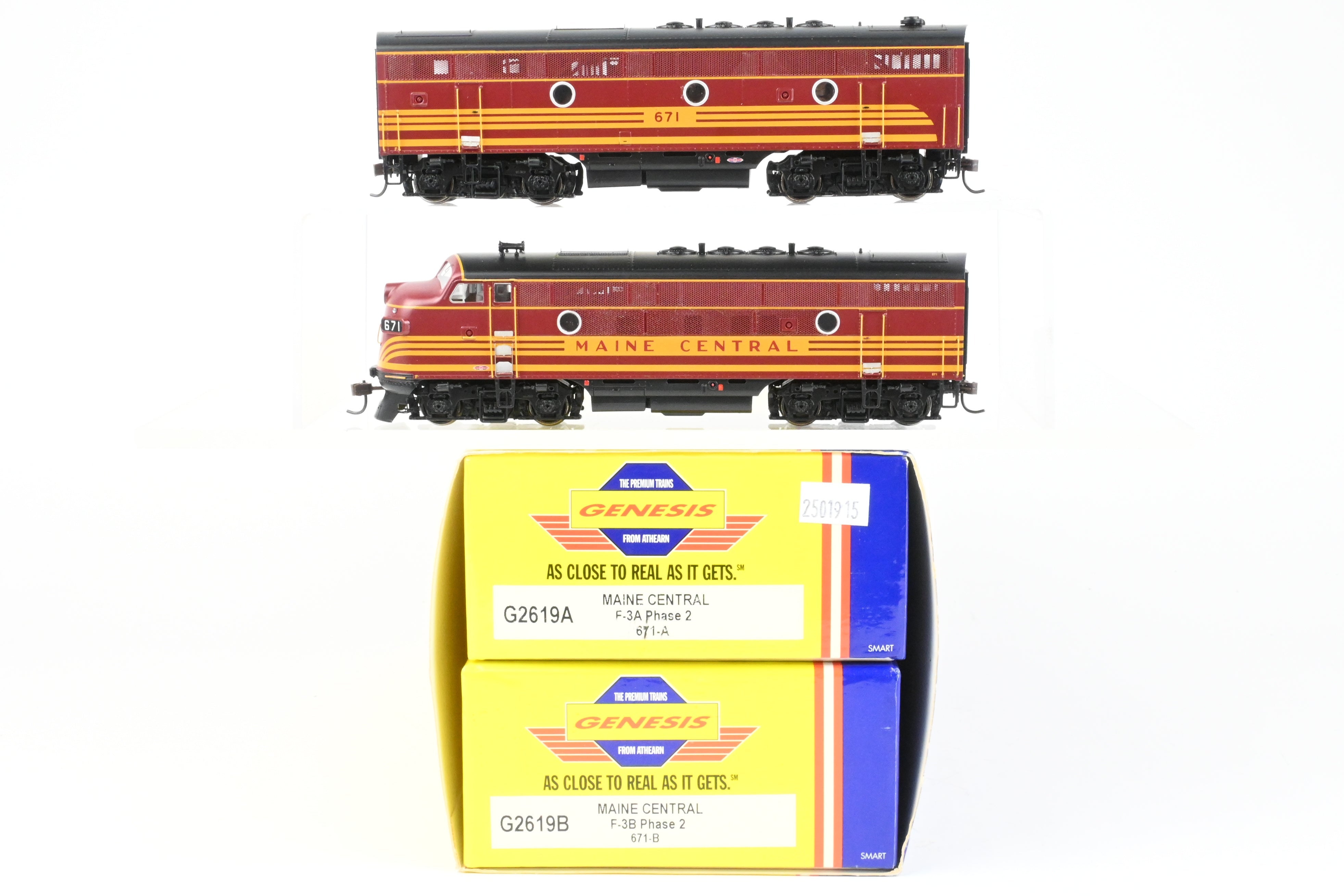 Athearn Genesis B&M Boston & Maine EMD F3-A/B Phase II Mint Passenger Set
