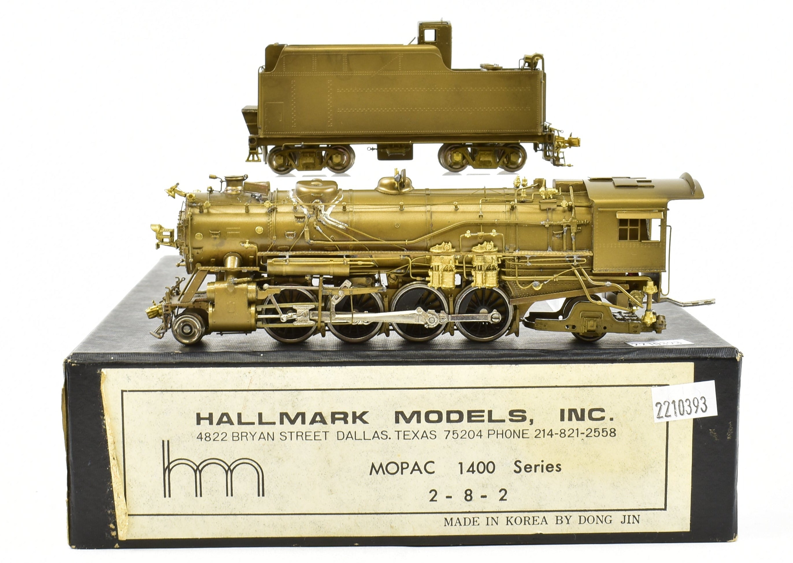HO Scale Brass Hallmark Models Missouri Pacific 1400 Series 2-8-2 Mikado Steam Locomotive Model