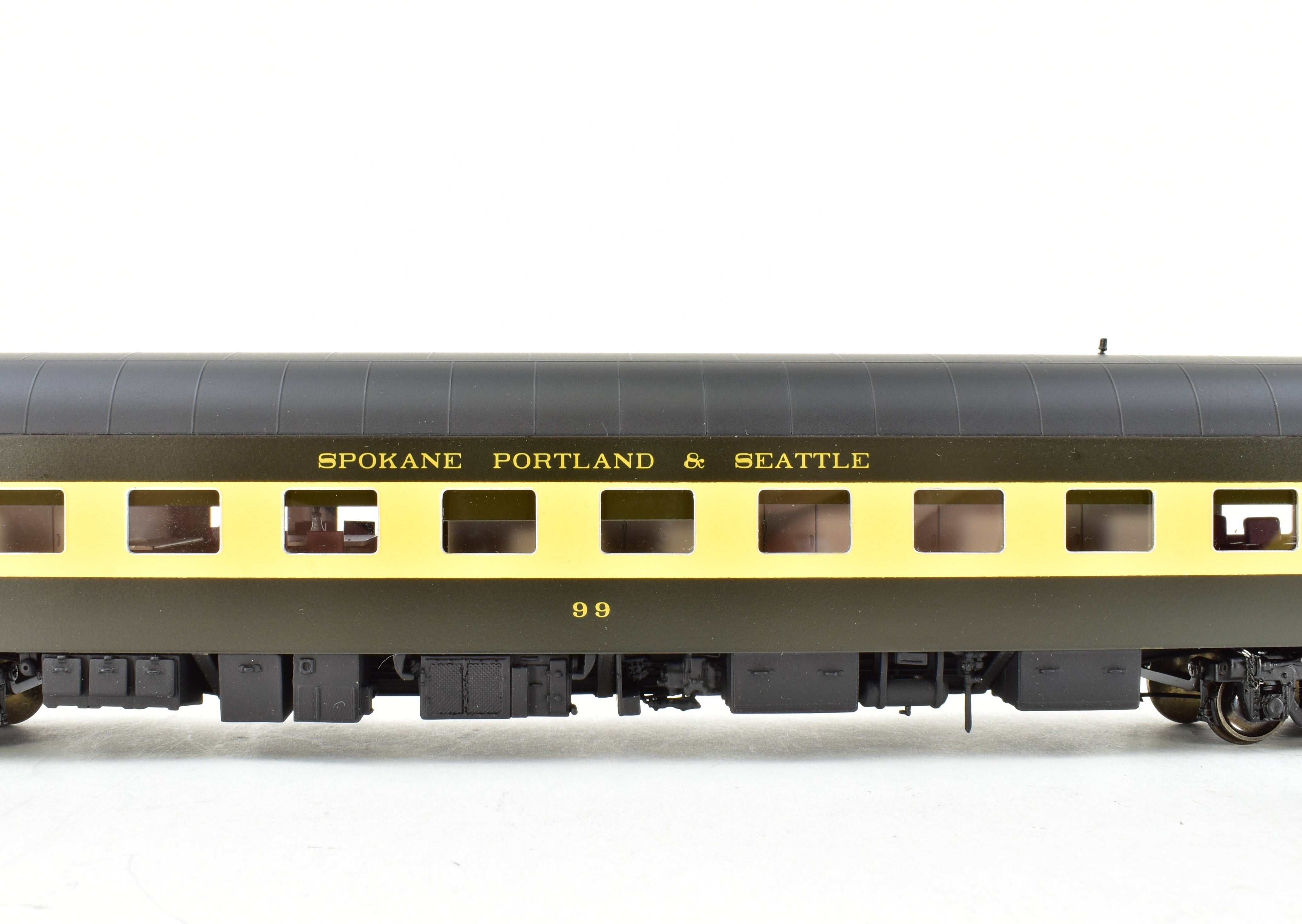 HO Scale Brass Model Railroad Business Car - North Bank Line SP&S (Spokane, Portland & Seattle) Business Car No. 99, Circa 1965 - 1970, Fine - Quality Collectible