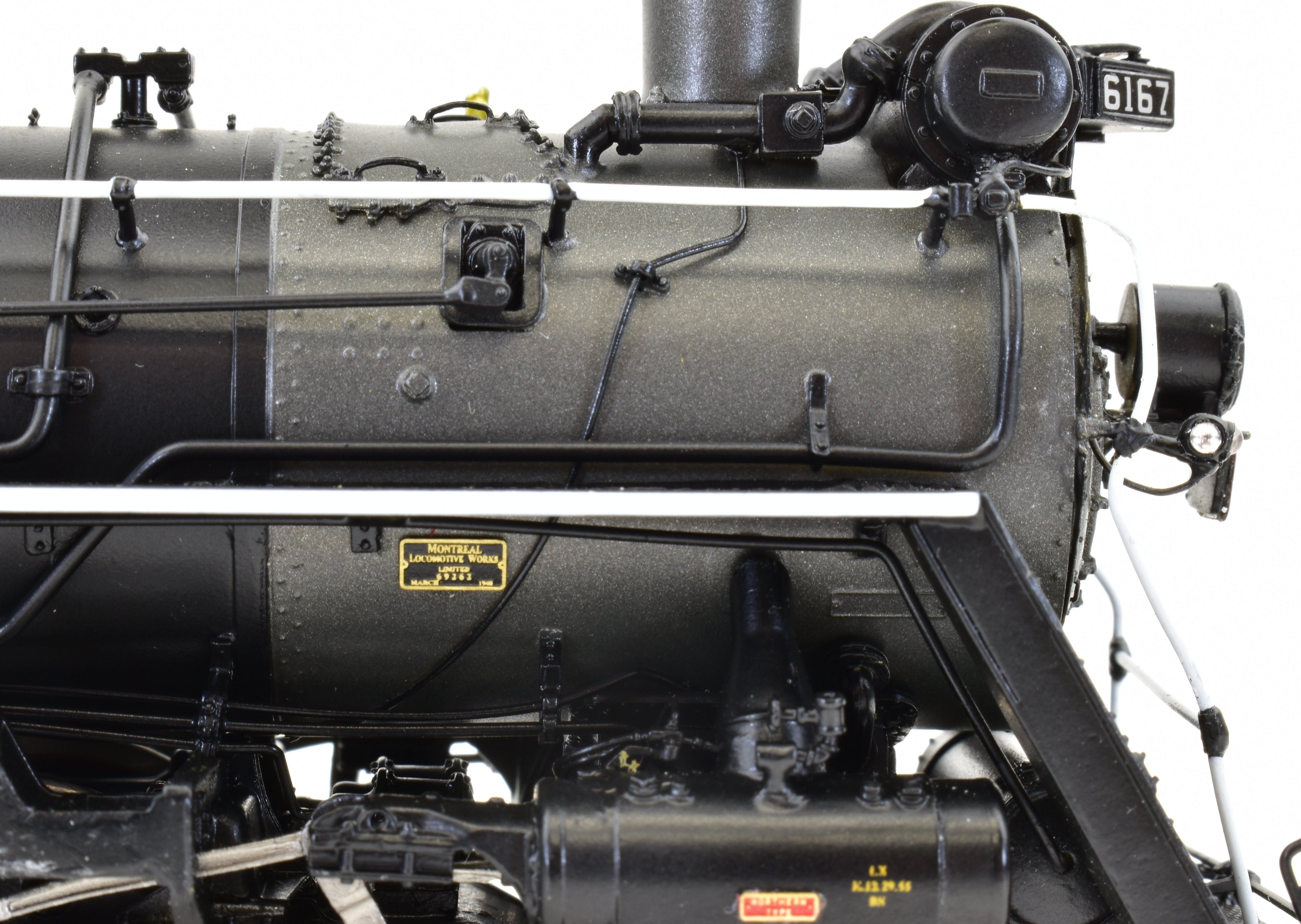 HO Scale Brass Model Train - Division Point (DVP) Canadian National Railway Class U - 2 - e 4 - 8 - 4 Steam Locomotive FP #6167